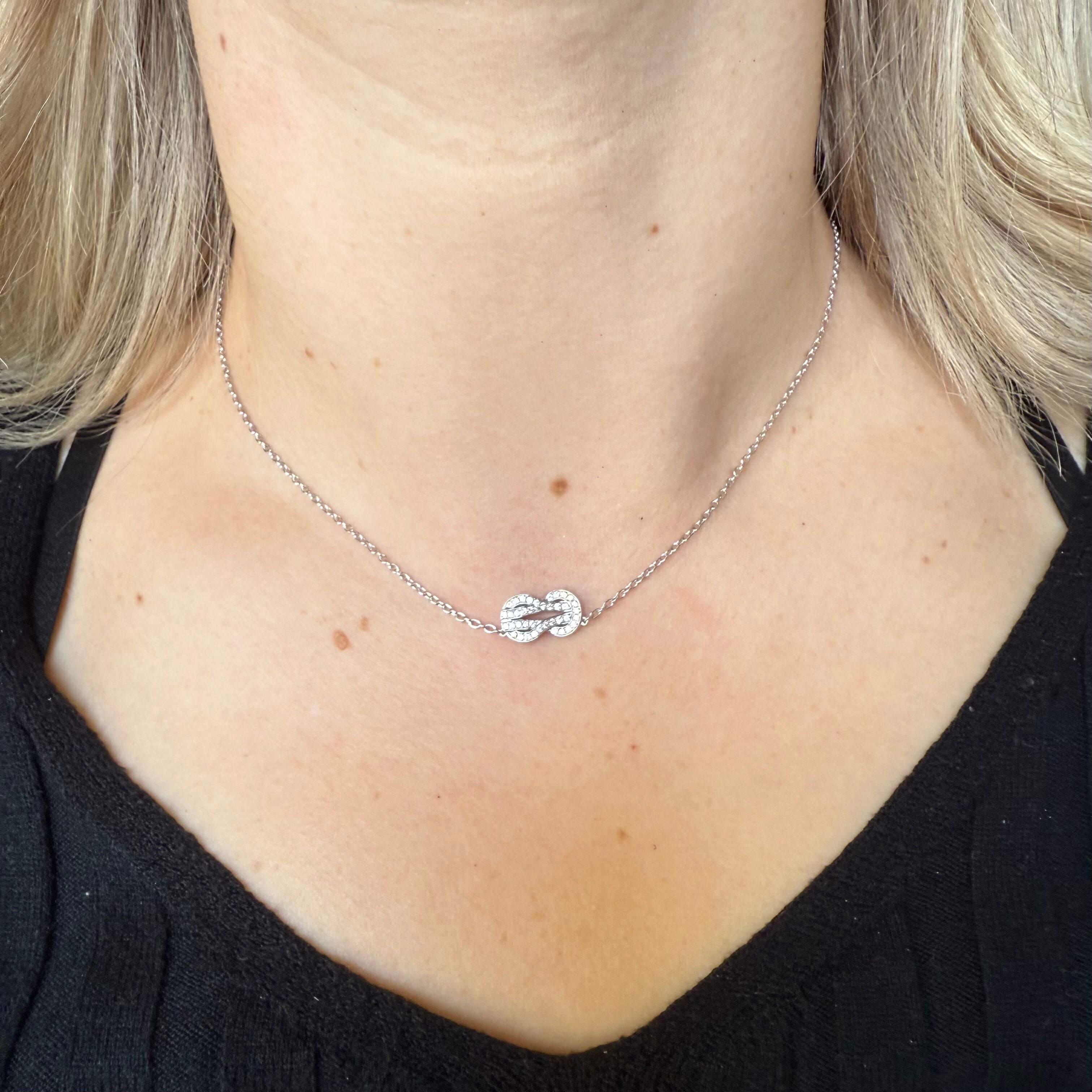 Fred Chance Infinie 18k White Gold Diamond Necklace