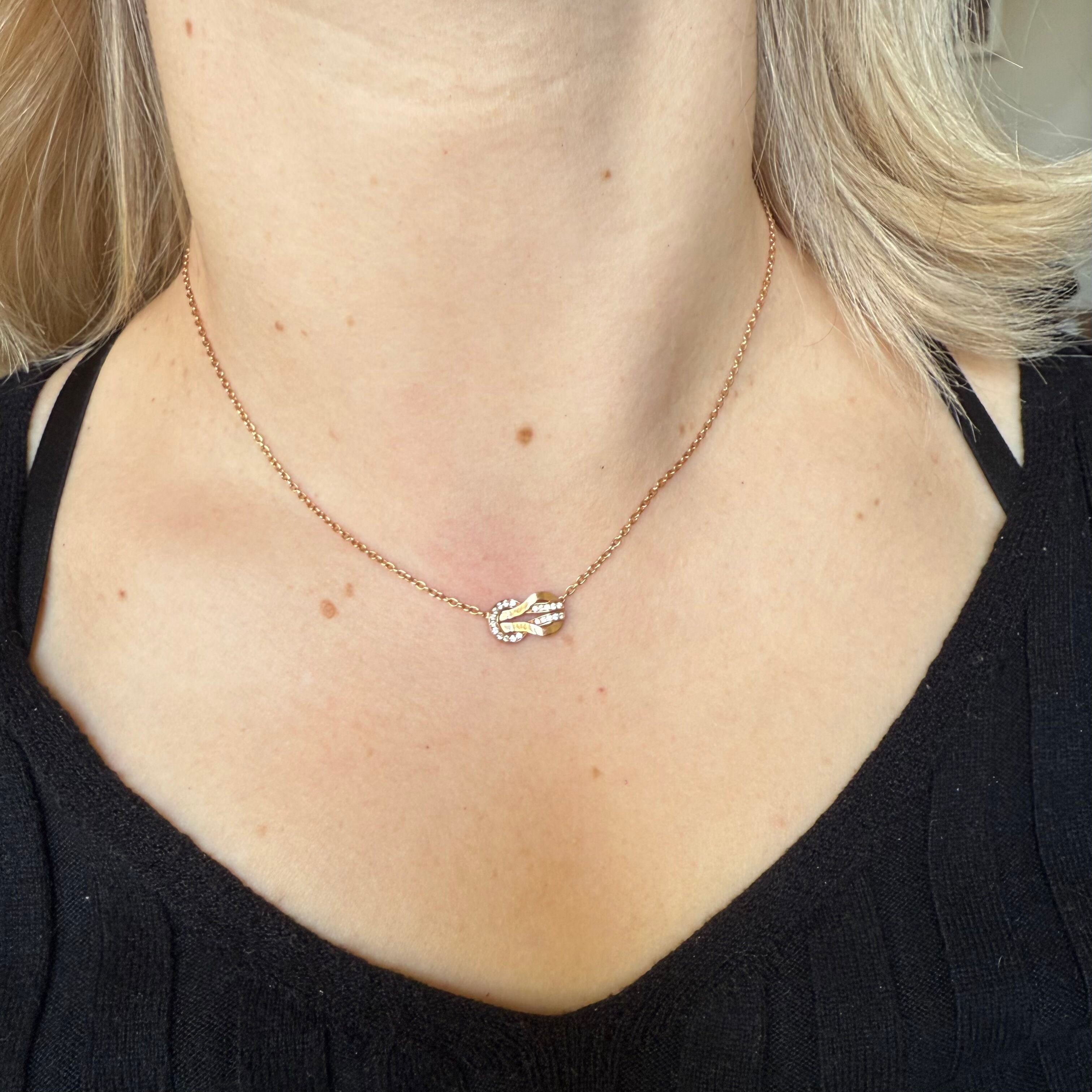 Fred Chance Infinie 18k Rose Gold Diamond Necklace
