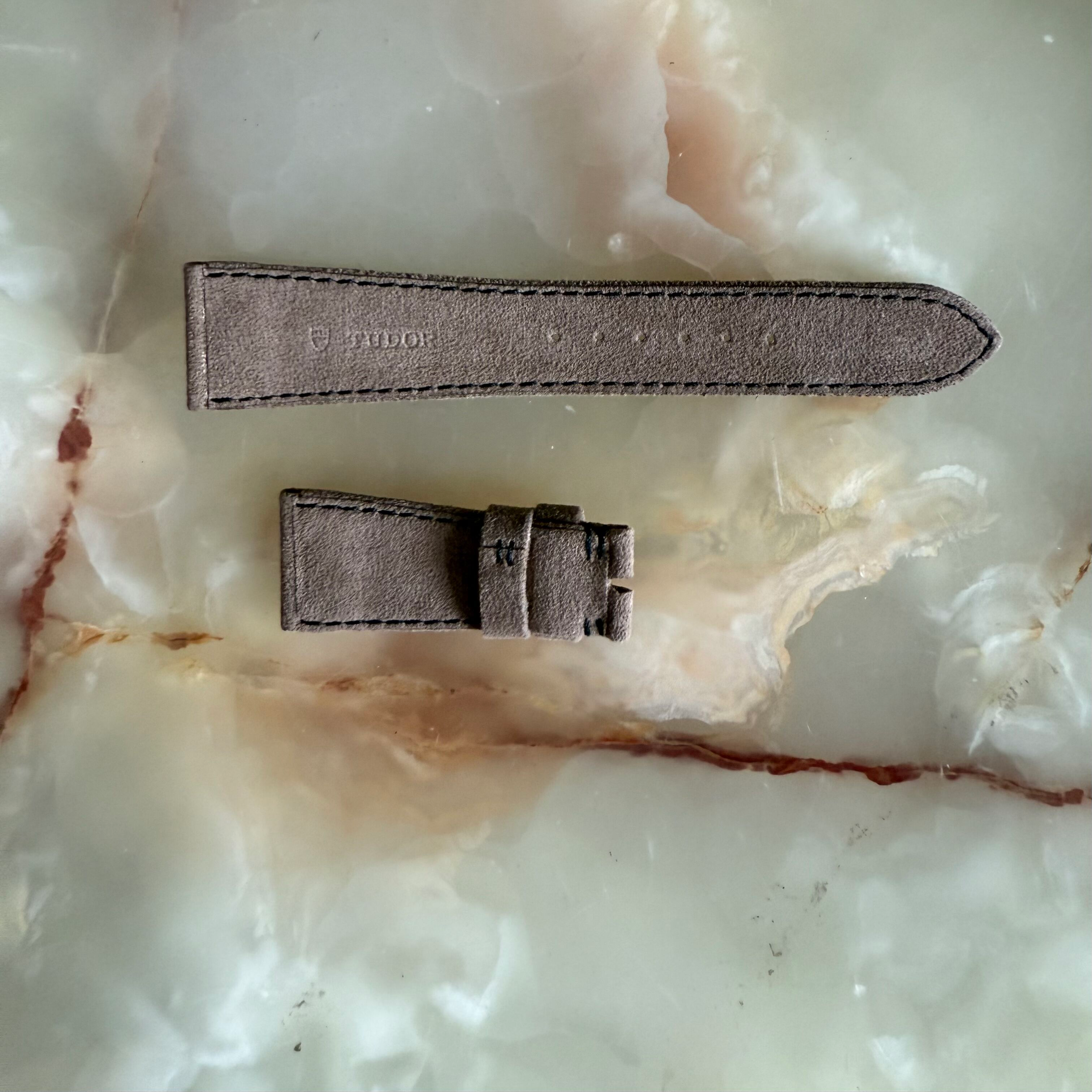 Authentic Tudor Beige Suede Watch Strap Band 24mm B220-615-Q1