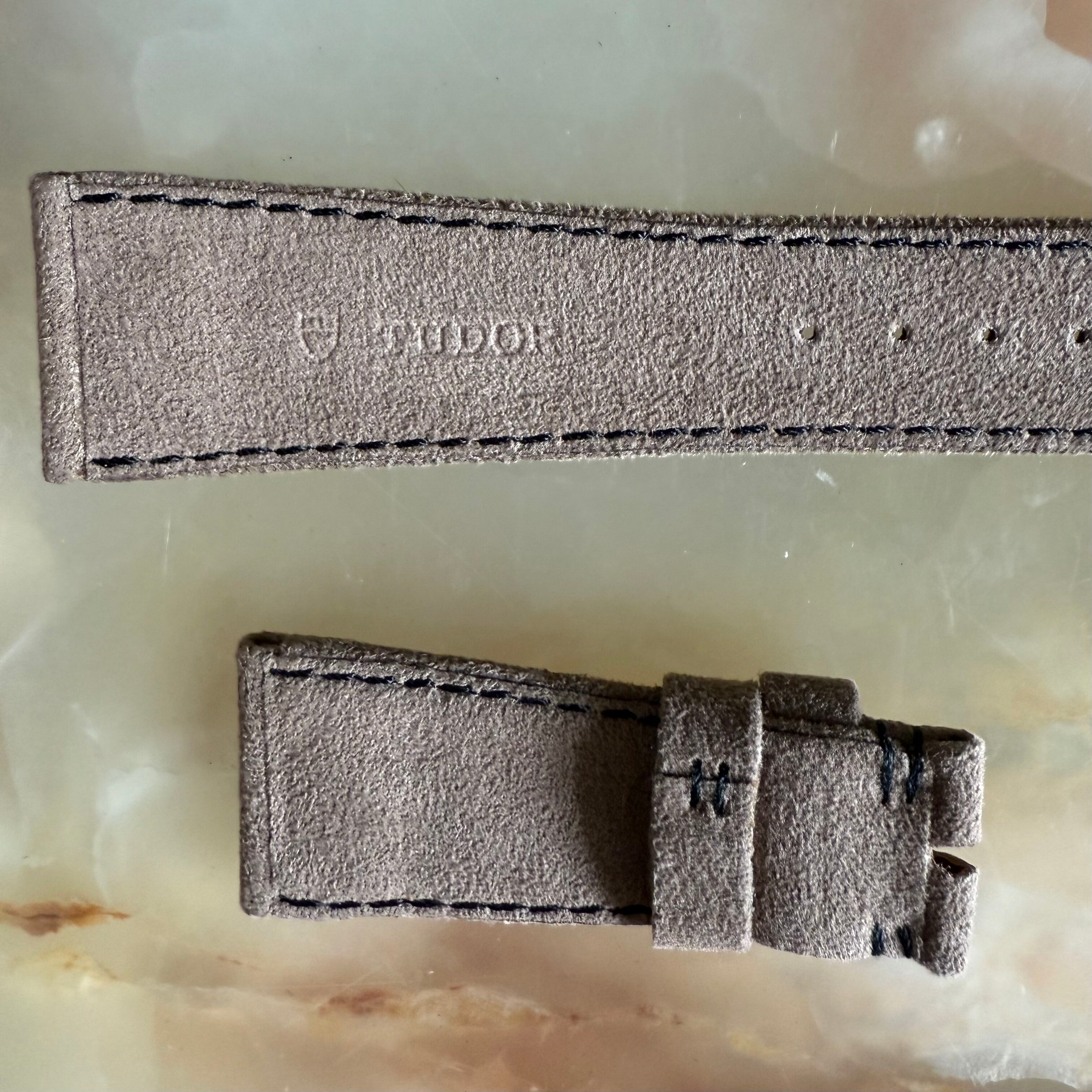 Authentic Tudor Beige Suede Watch Strap Band 24mm B220-615-Q1