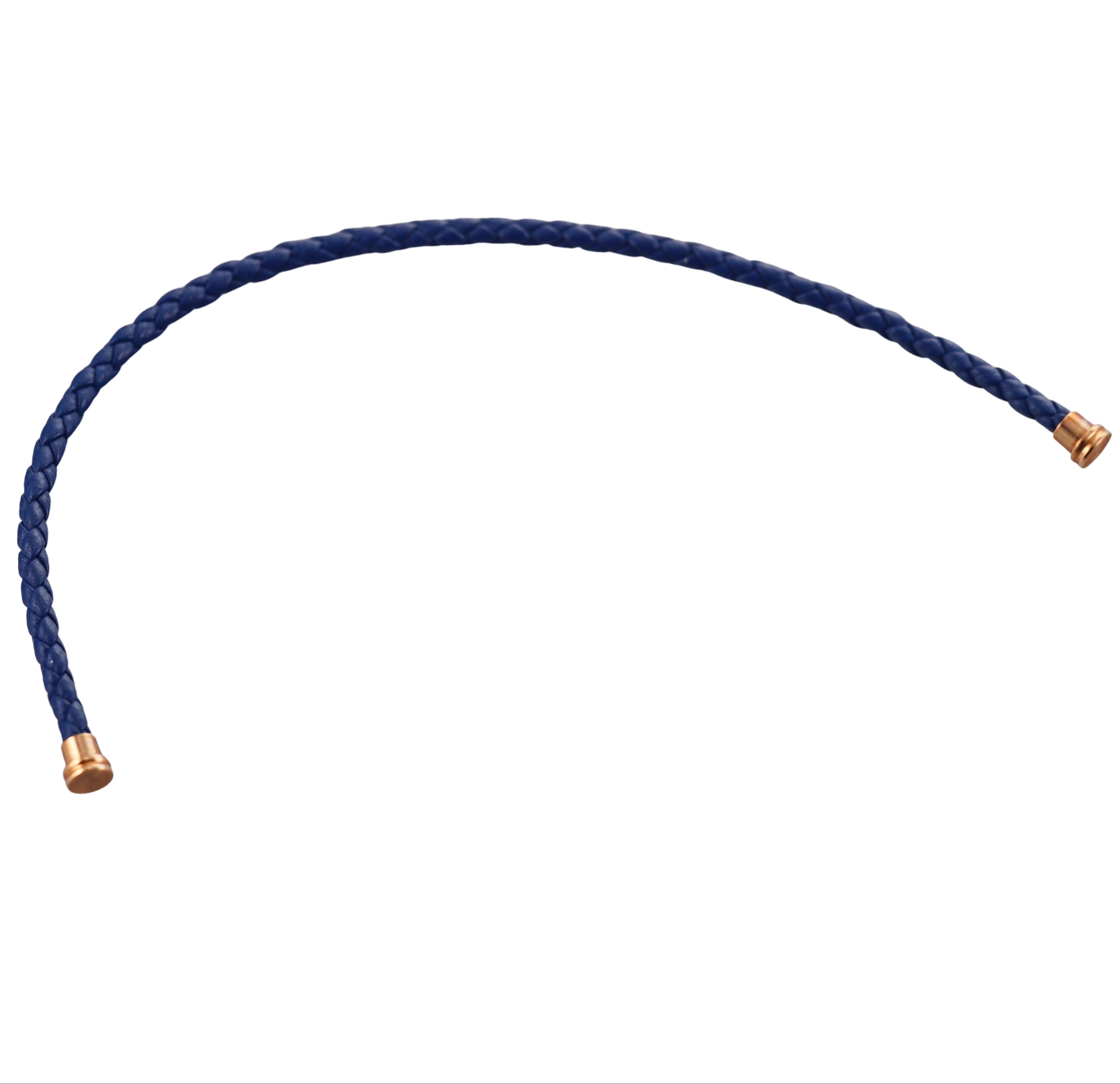 Fred Force 10 Bracelet Dark Blue Leather Cable Small QA-108