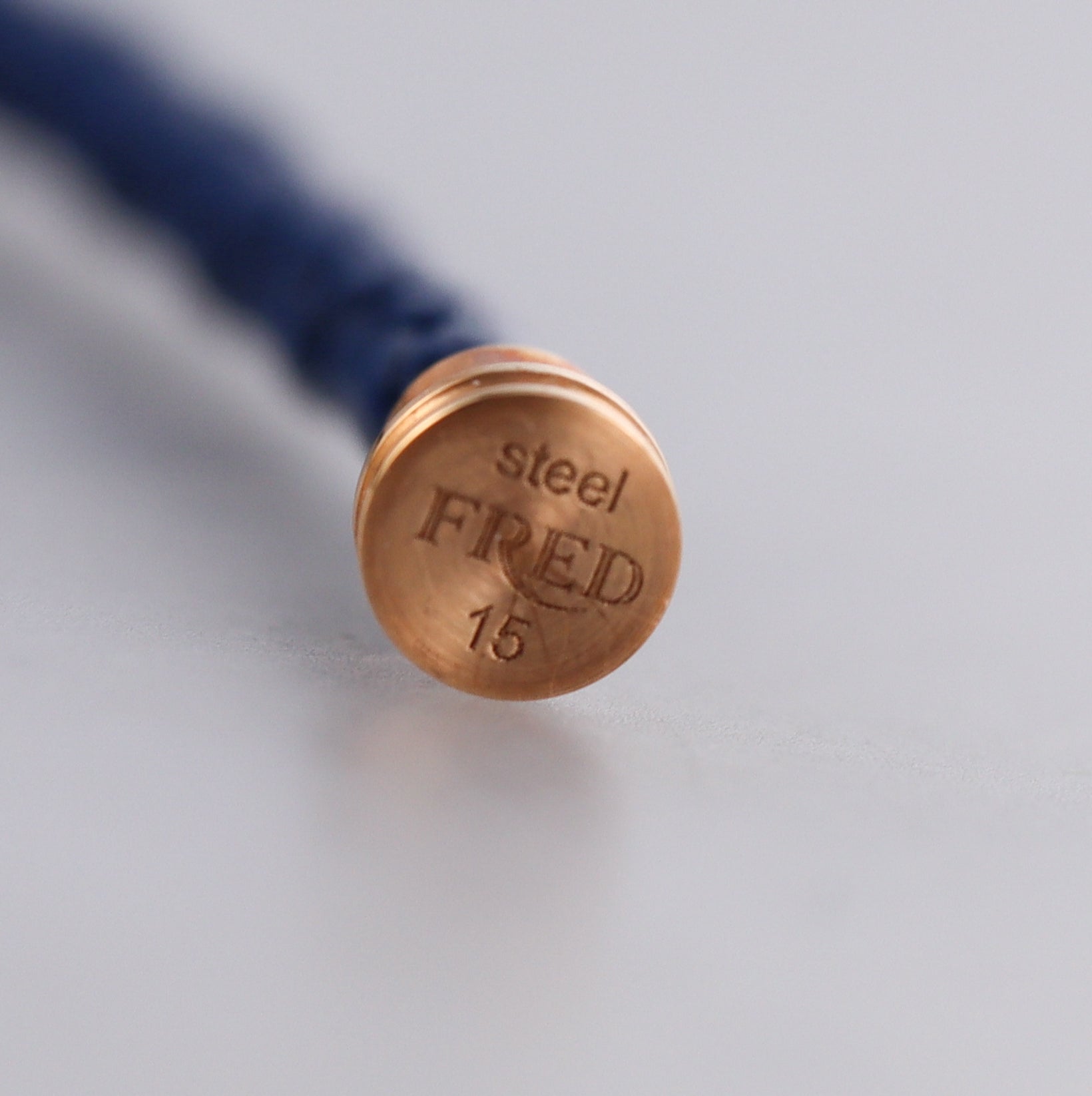 Fred Force 10 Bracelet Dark Blue Leather Cable Small QA-108