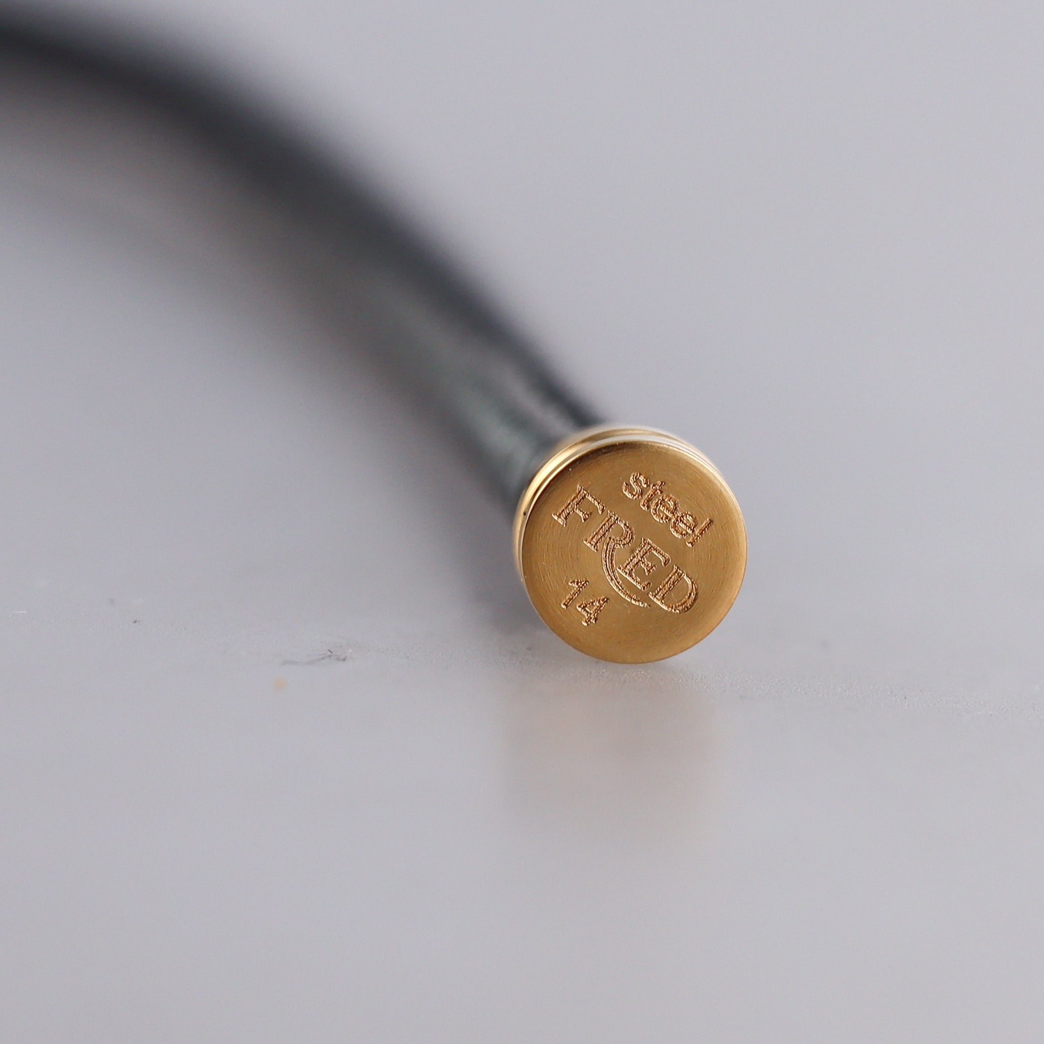 Fred Force 10 Bracelet Dark Grey Leather Cable Small QA-120