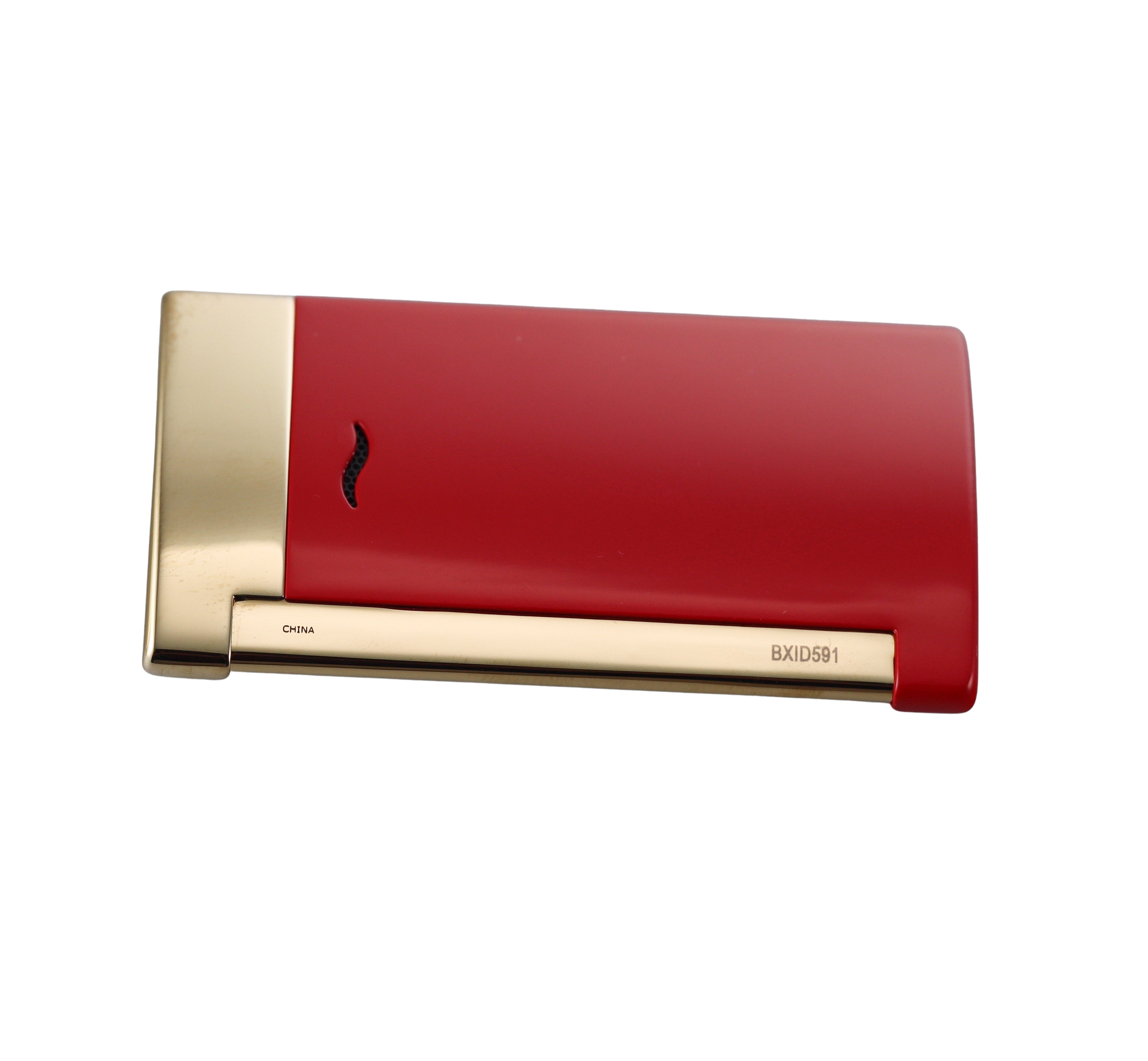 S.T. Dupont Slim 7 Burgundy & Golden Finish Lighter 027774