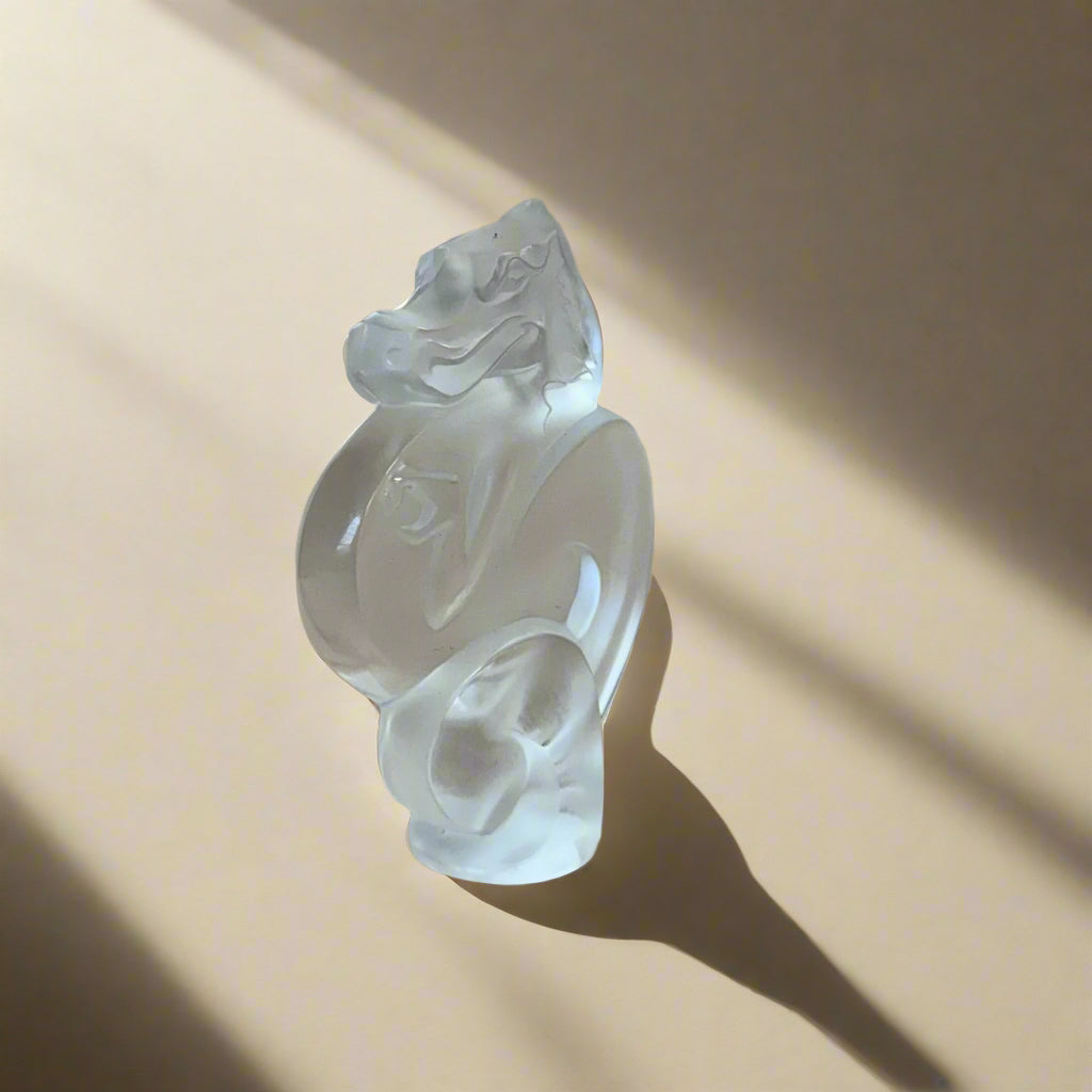 Lalique Crystal Clear Dragon Astro Figure 1404200