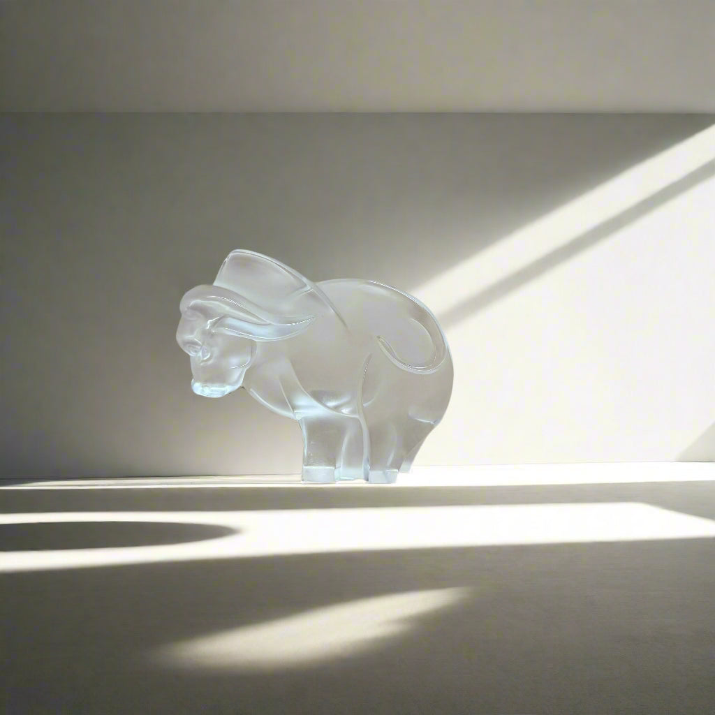 Lalique Crystal Clear Buffalo Astro Figure 1404100