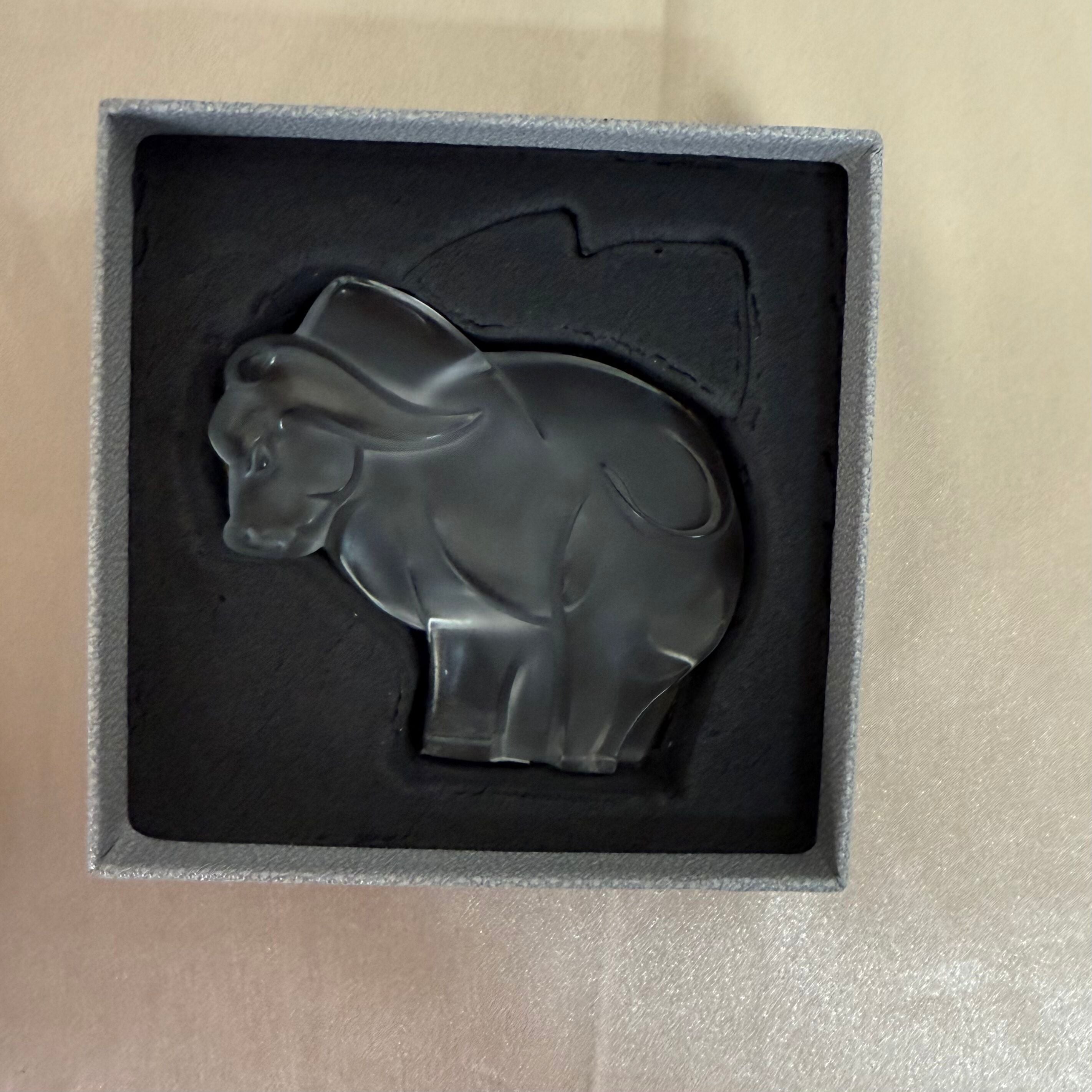 Lalique Crystal Clear Buffalo Astro Figure 1404100