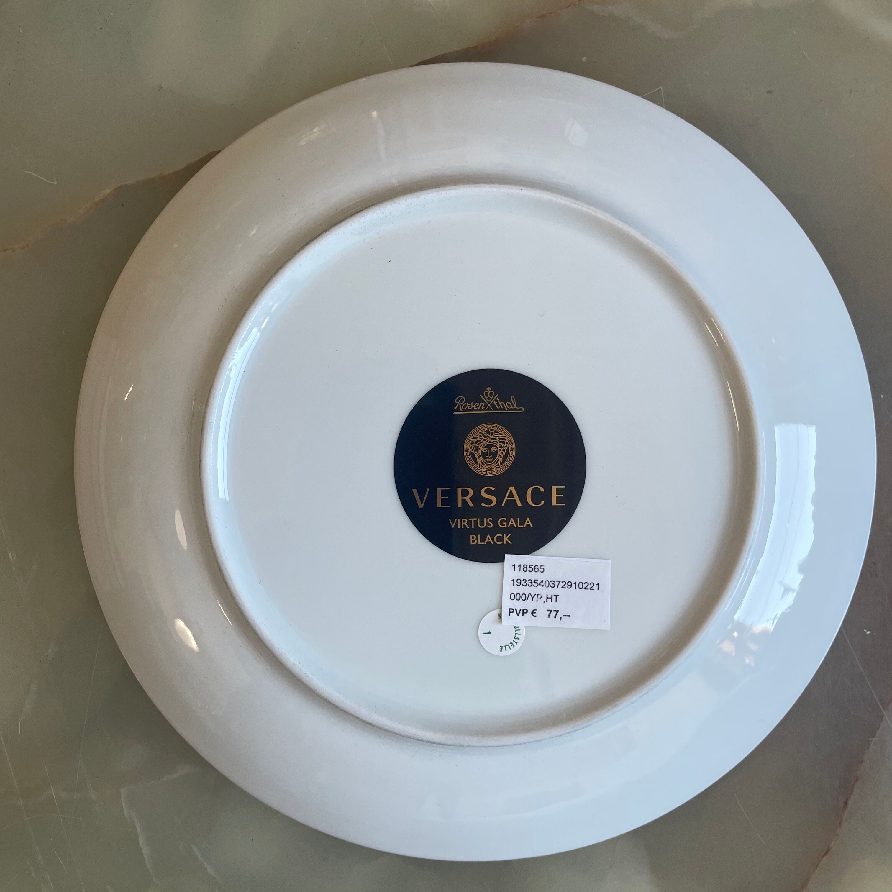 Versace by Rosenthal Virtus Gala Salad Plate Black 10221