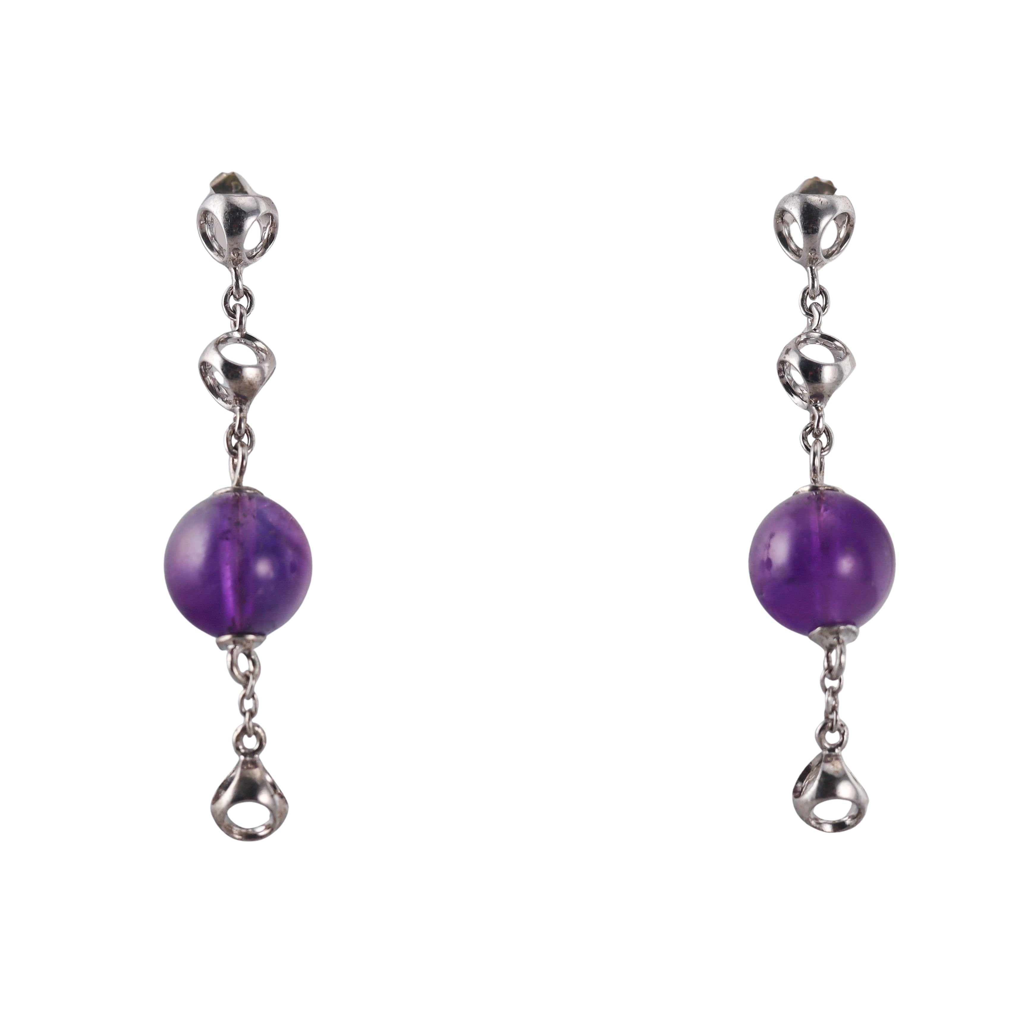 Di Modolo Icona Sterling Silver Amethyst Drop Earrings