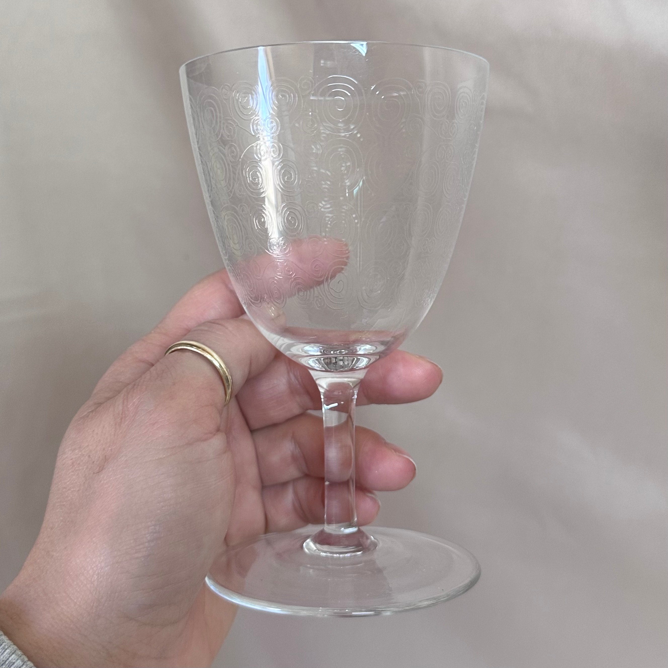 Nason & Moretti Murano Water Glass Clear & Swirl Set of 6