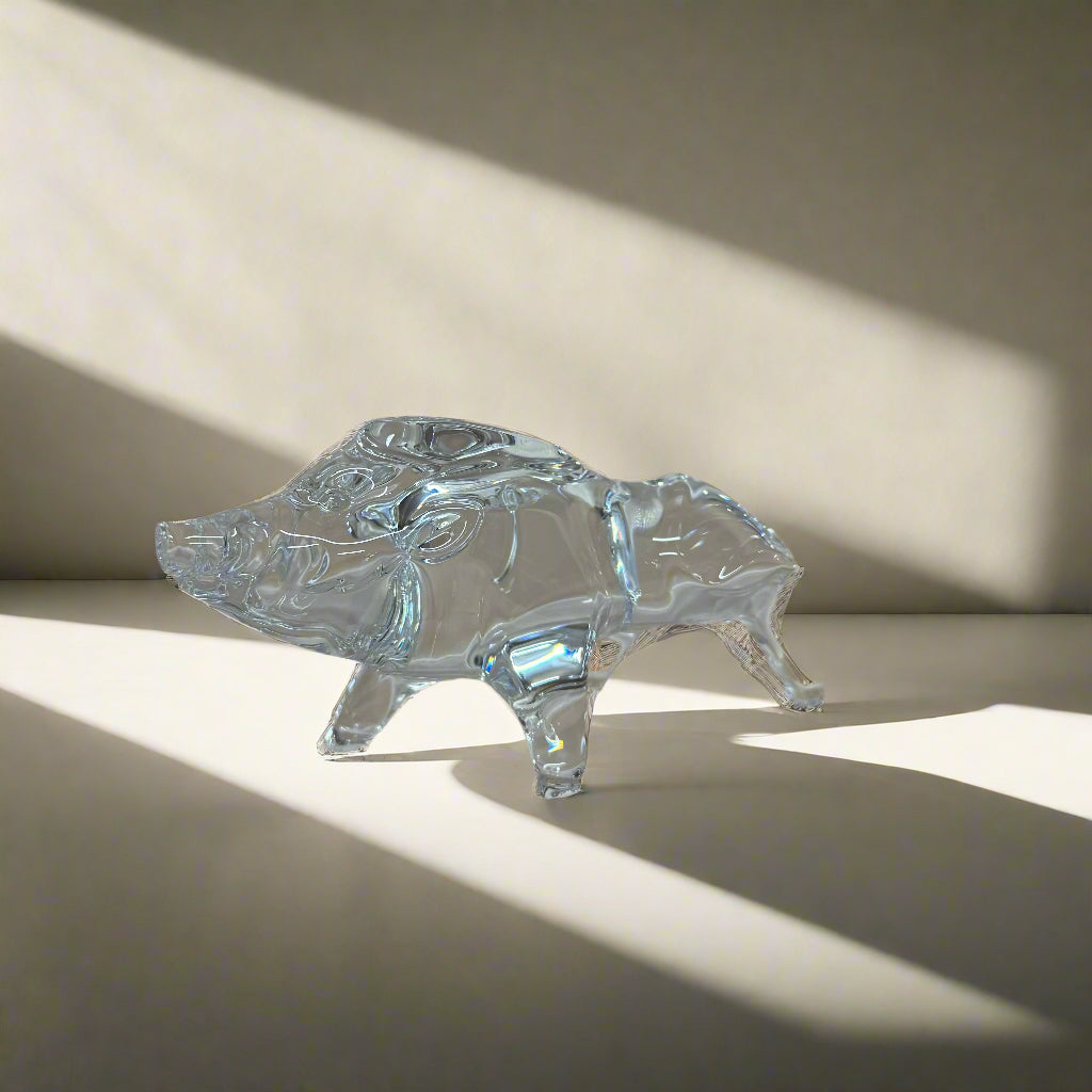 Baccarat Zodiac Crystal Clear Boar Figurine 2812399