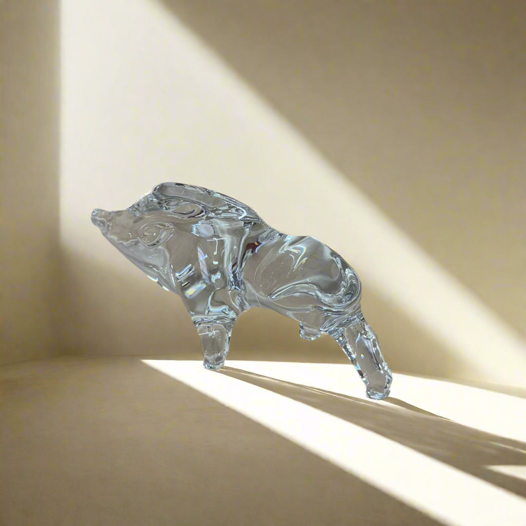 Baccarat Zodiac Crystal Clear Boar Figurine 2812399
