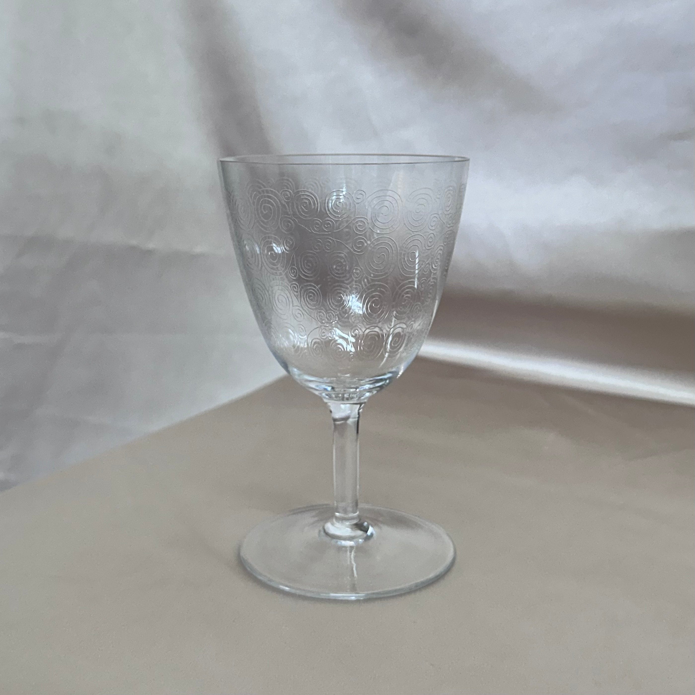 Nason & Moretti Murano Water Glass Clear & Swirl Set of 6