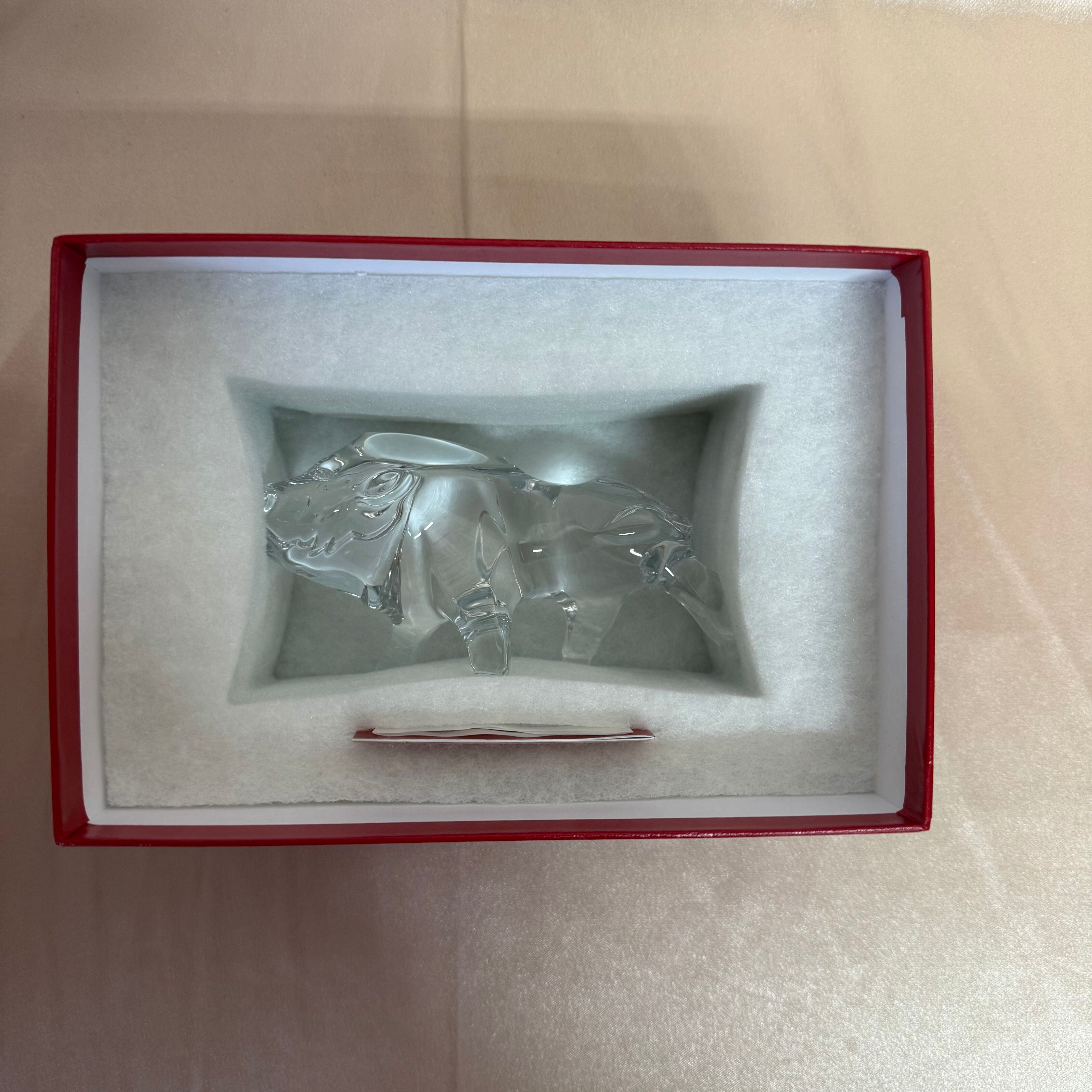 Baccarat Zodiac Crystal Clear Boar Figurine 2812399