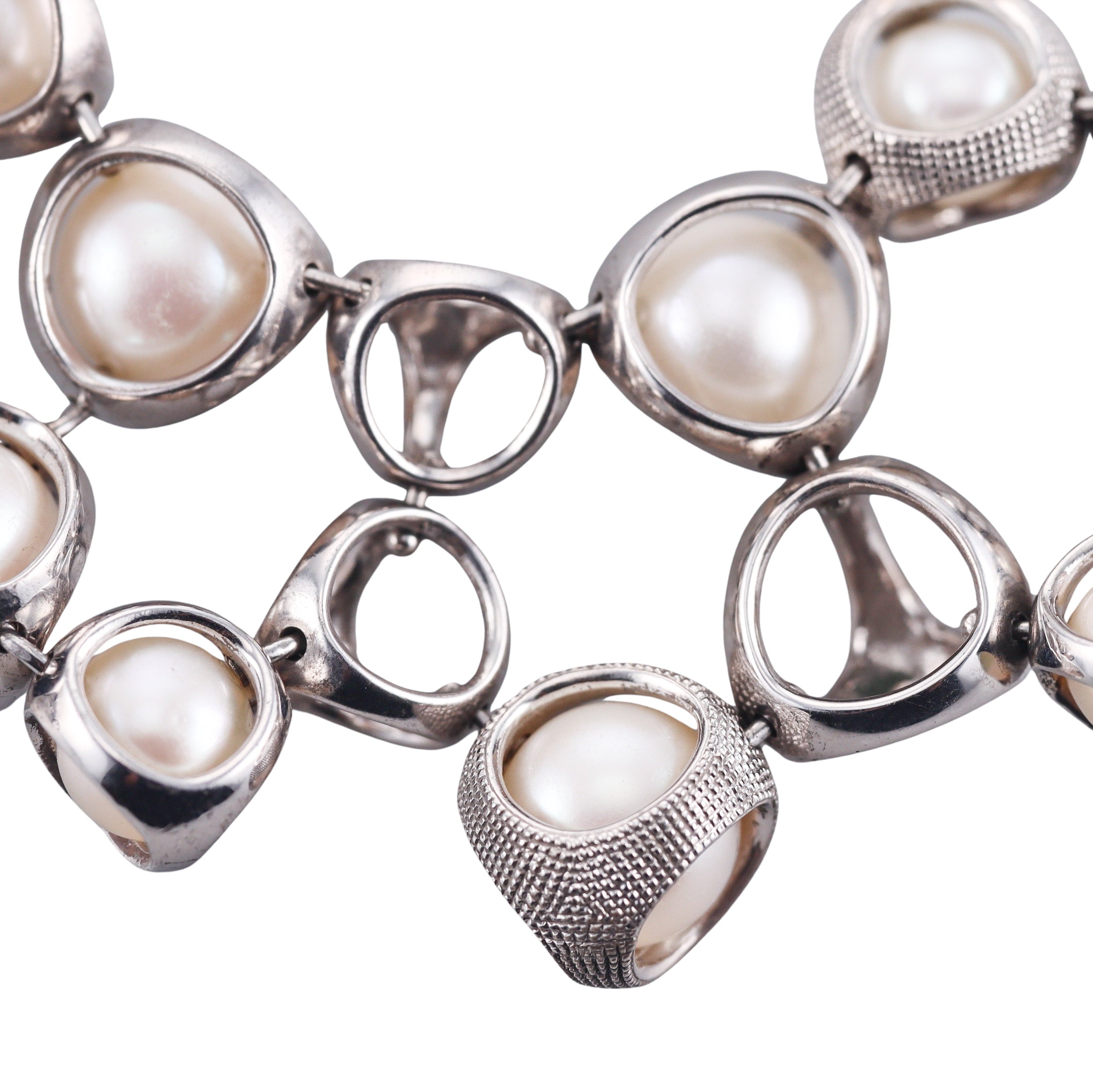 Di Modolo Icona Sterling Silver Pearl Diamond Bracelet