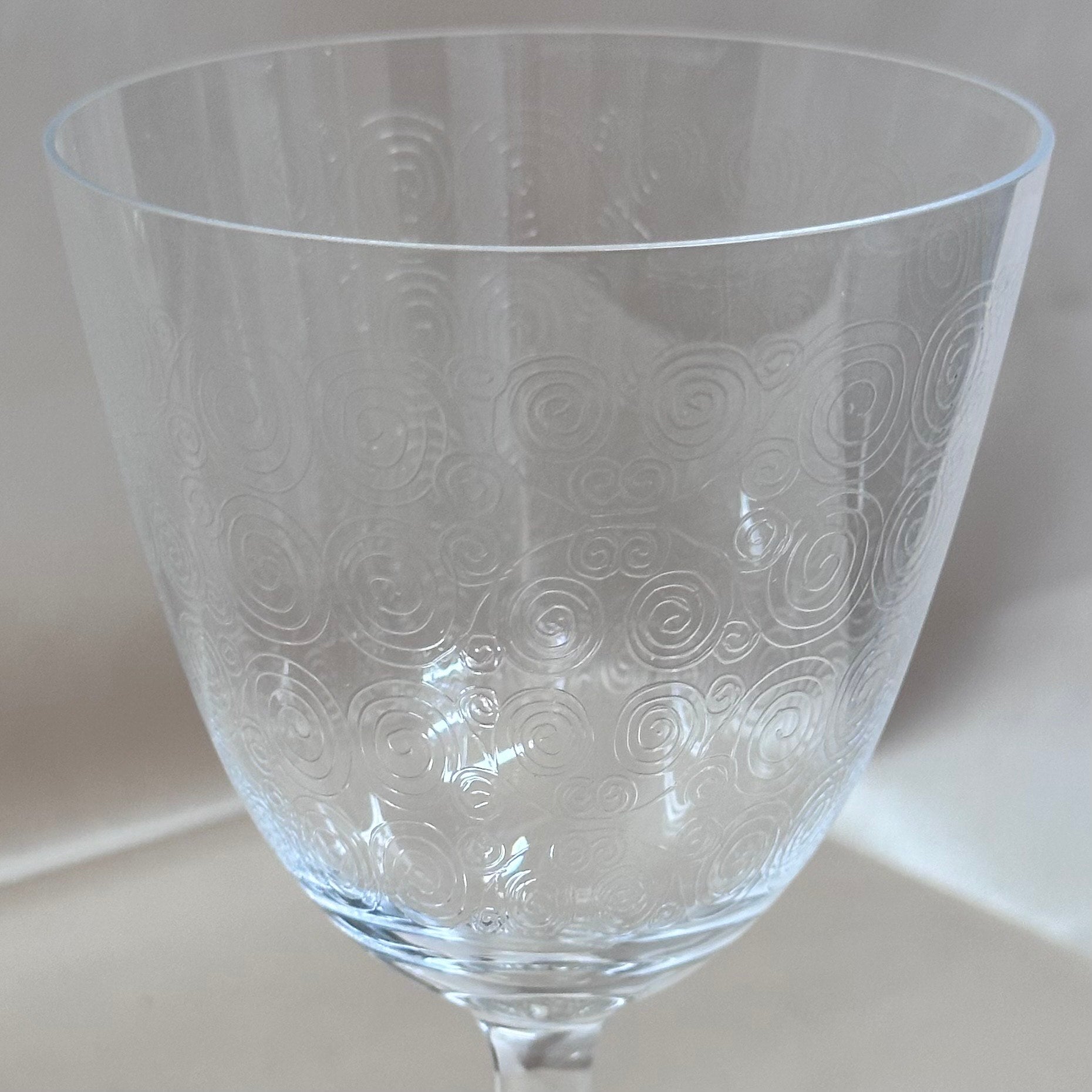 Nason & Moretti Murano Water Glass Clear & Swirl Set of 6