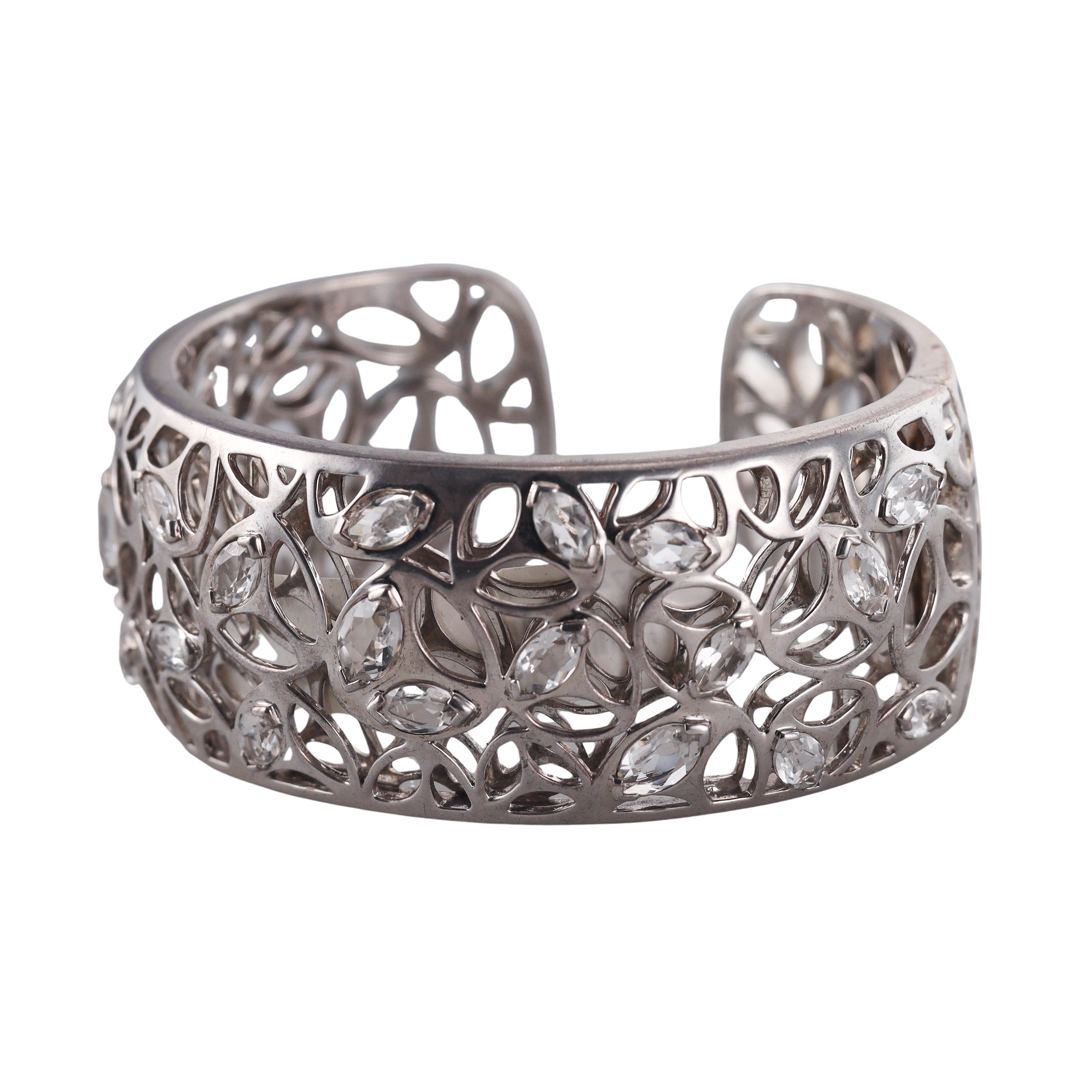 Di Modolo Sterling Silver Crystal Cuff Bracelet