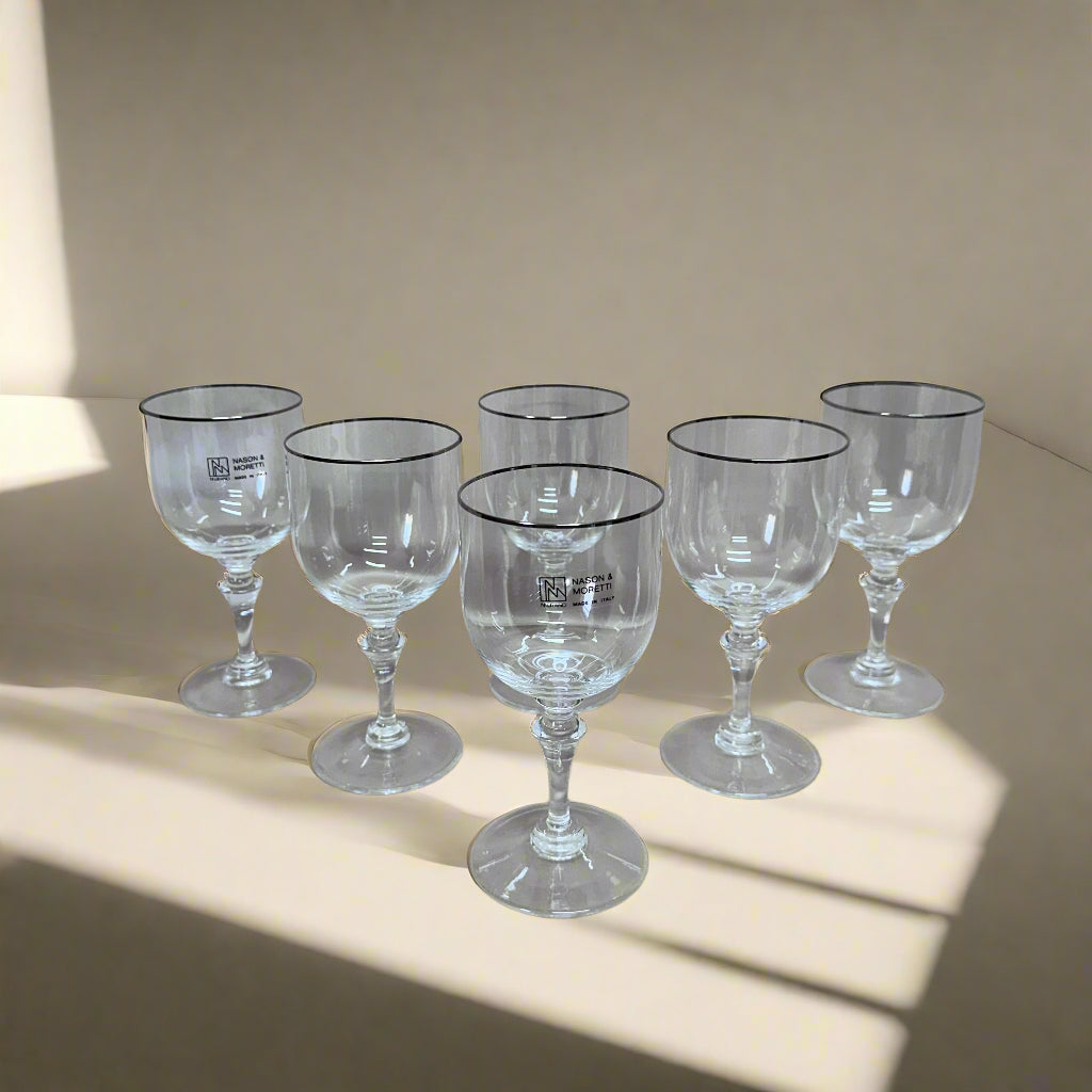 Nasonmoretti Murano Goblet Set of 6