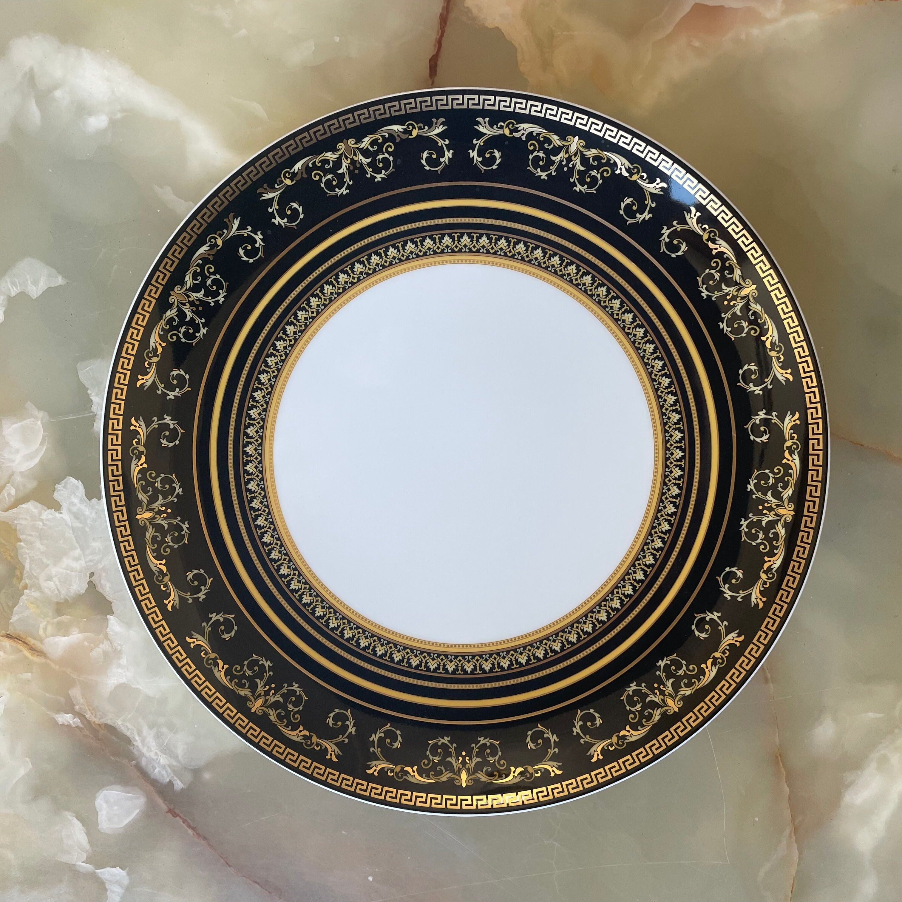 Versace by Rosenthal Virtus Gala Black Dinner Plate 10229