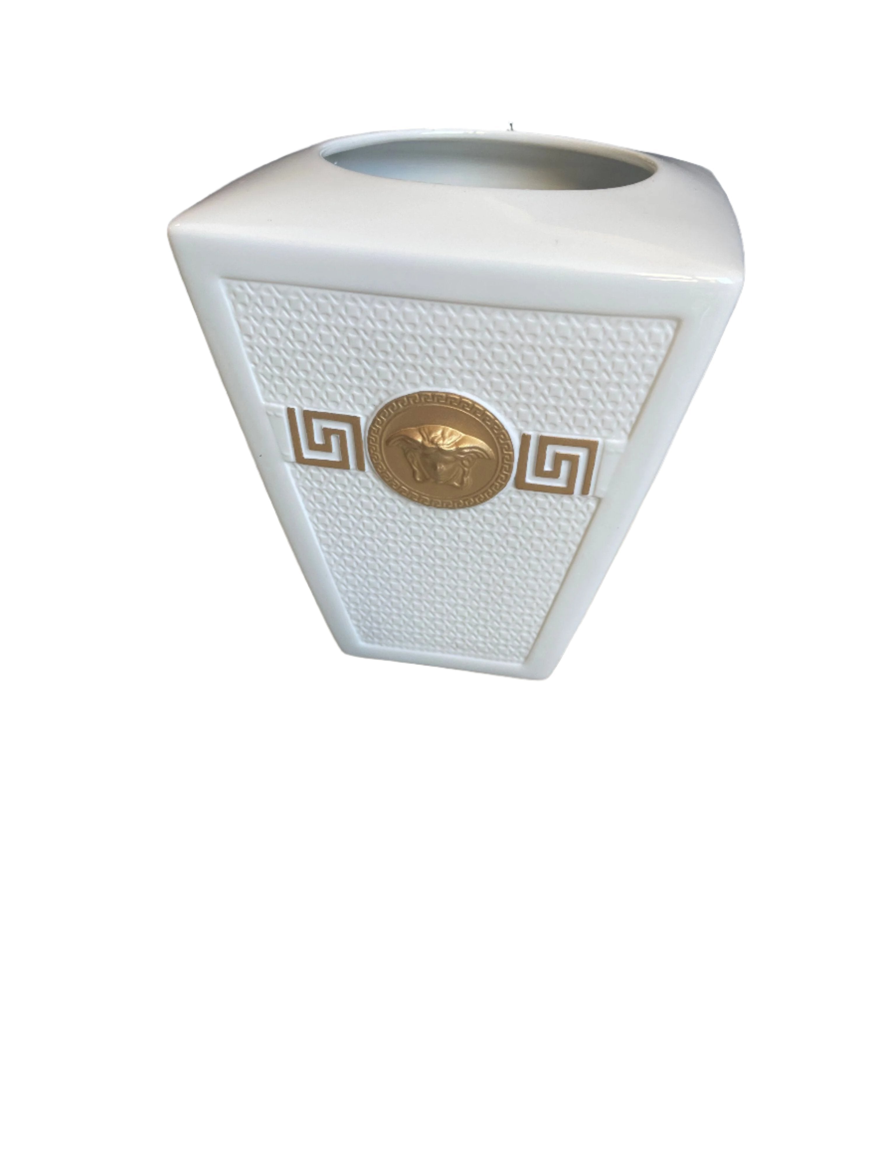 Versace by Rosenthal Signature White Gold Vase 26015