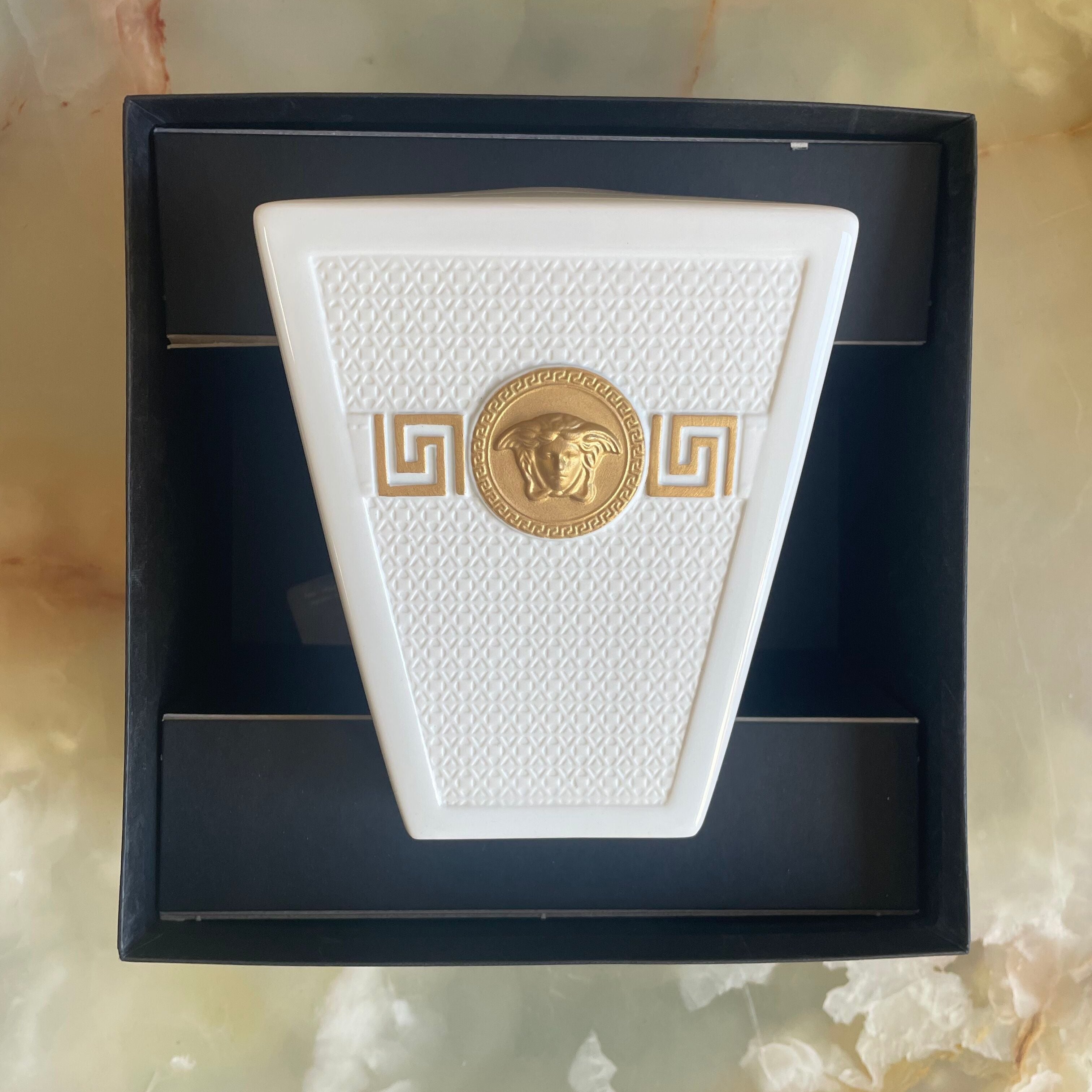 Versace by Rosenthal Signature White Gold Vase 26015