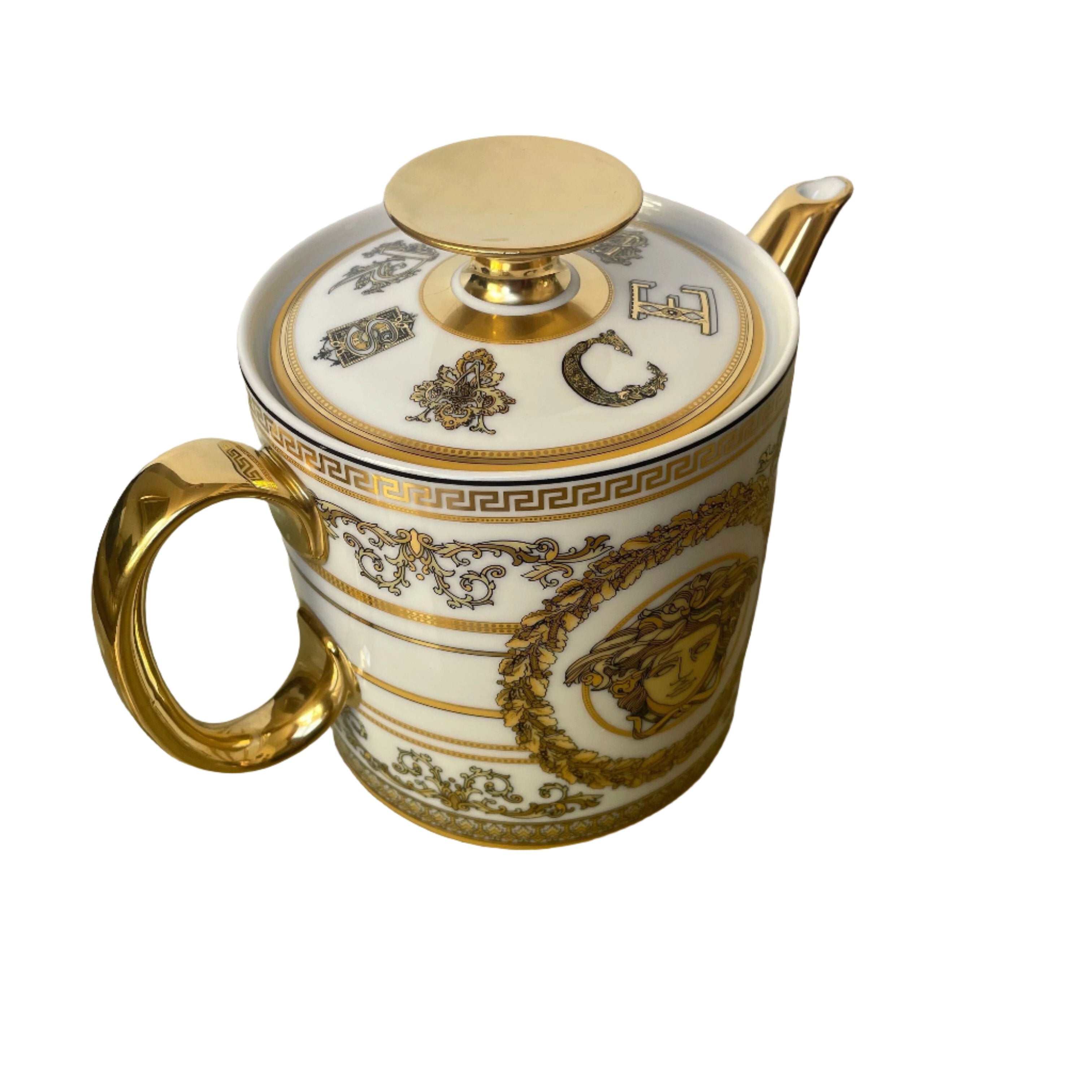 Versace by Rosenthal Virtus Gala White Tea Pot 14230