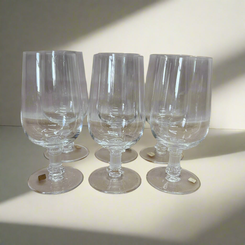 Lalique Crystal Water Goblet Set of 6