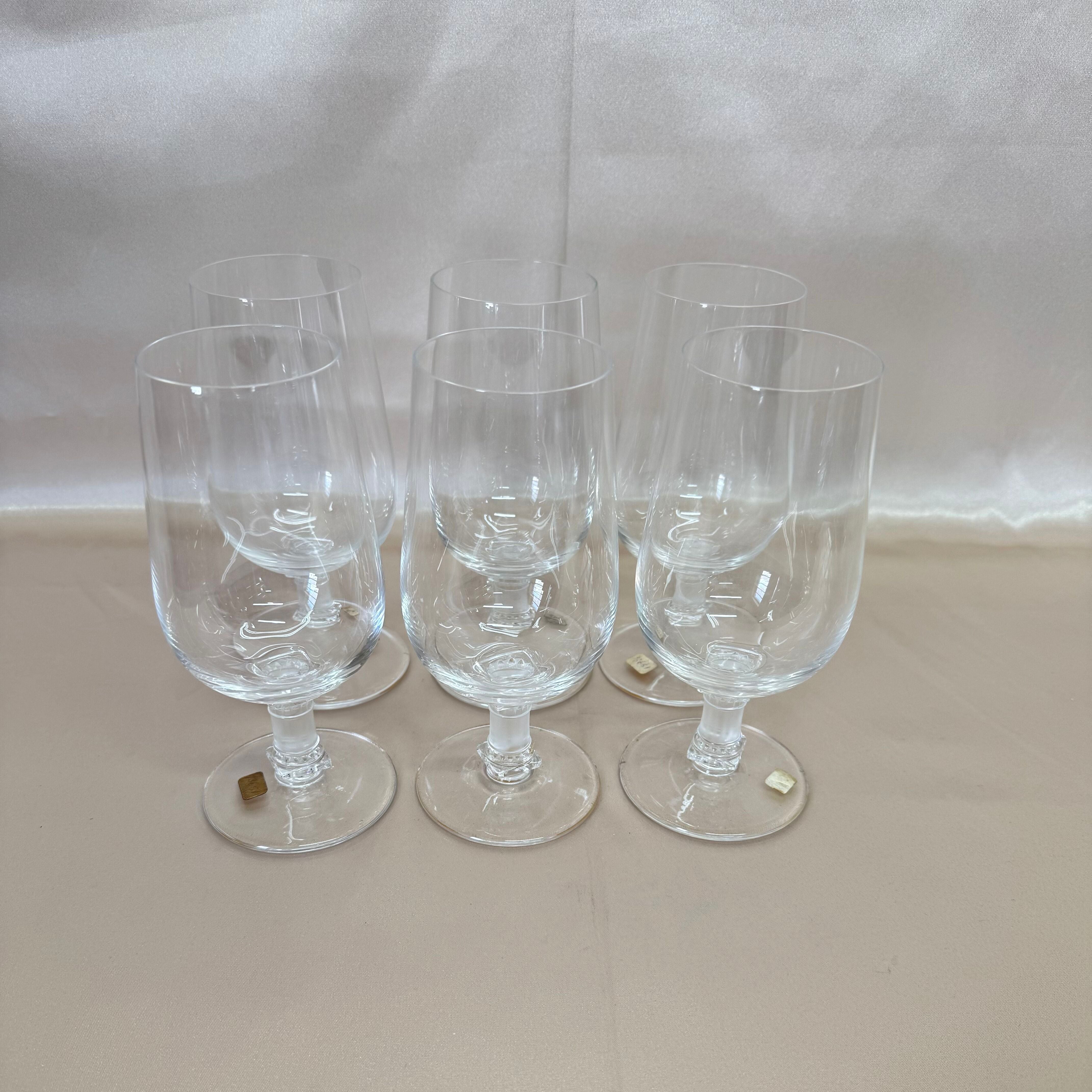 Lalique Crystal Water Goblet Set of 6