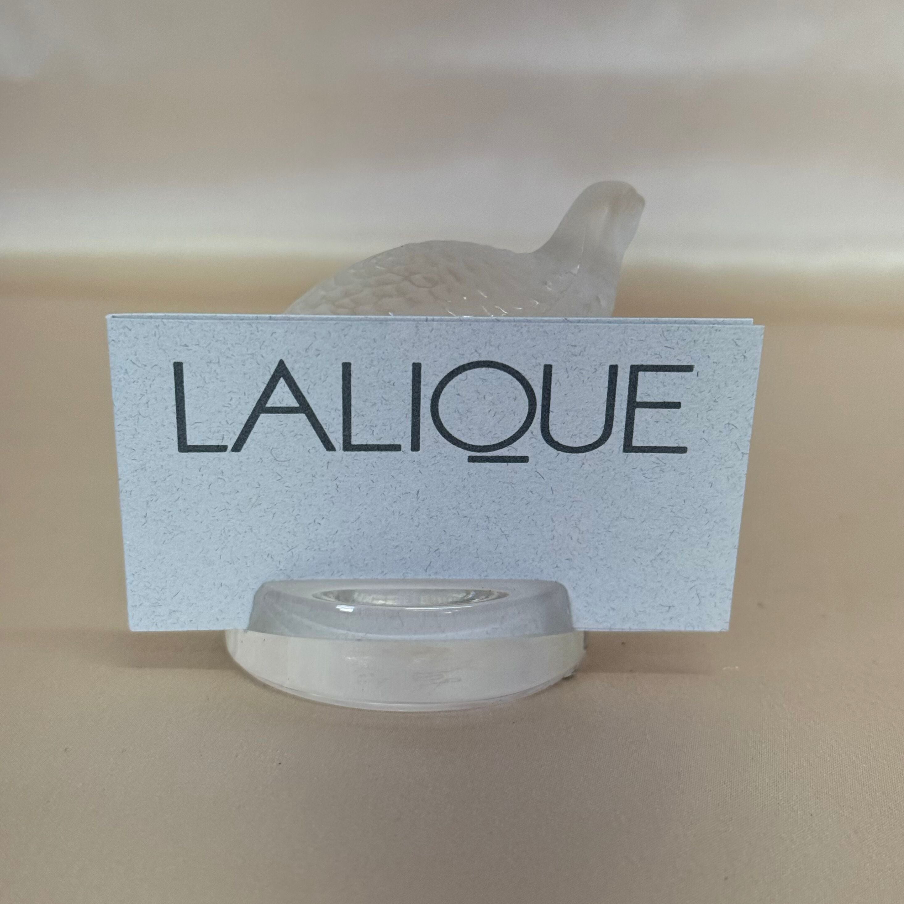 Lalique Crystal Place Card Setting Set of 5