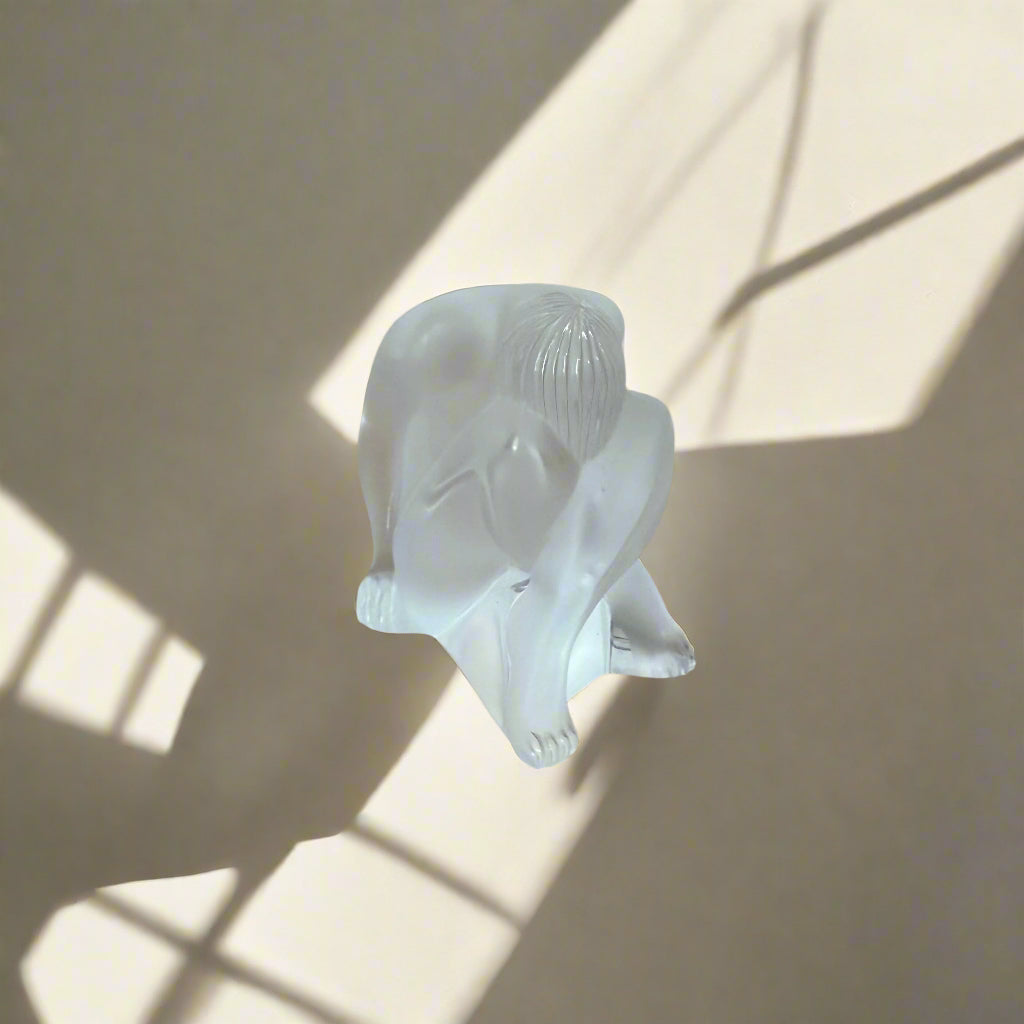 Lalique Crystal Figurine Nude Sitting 1191700