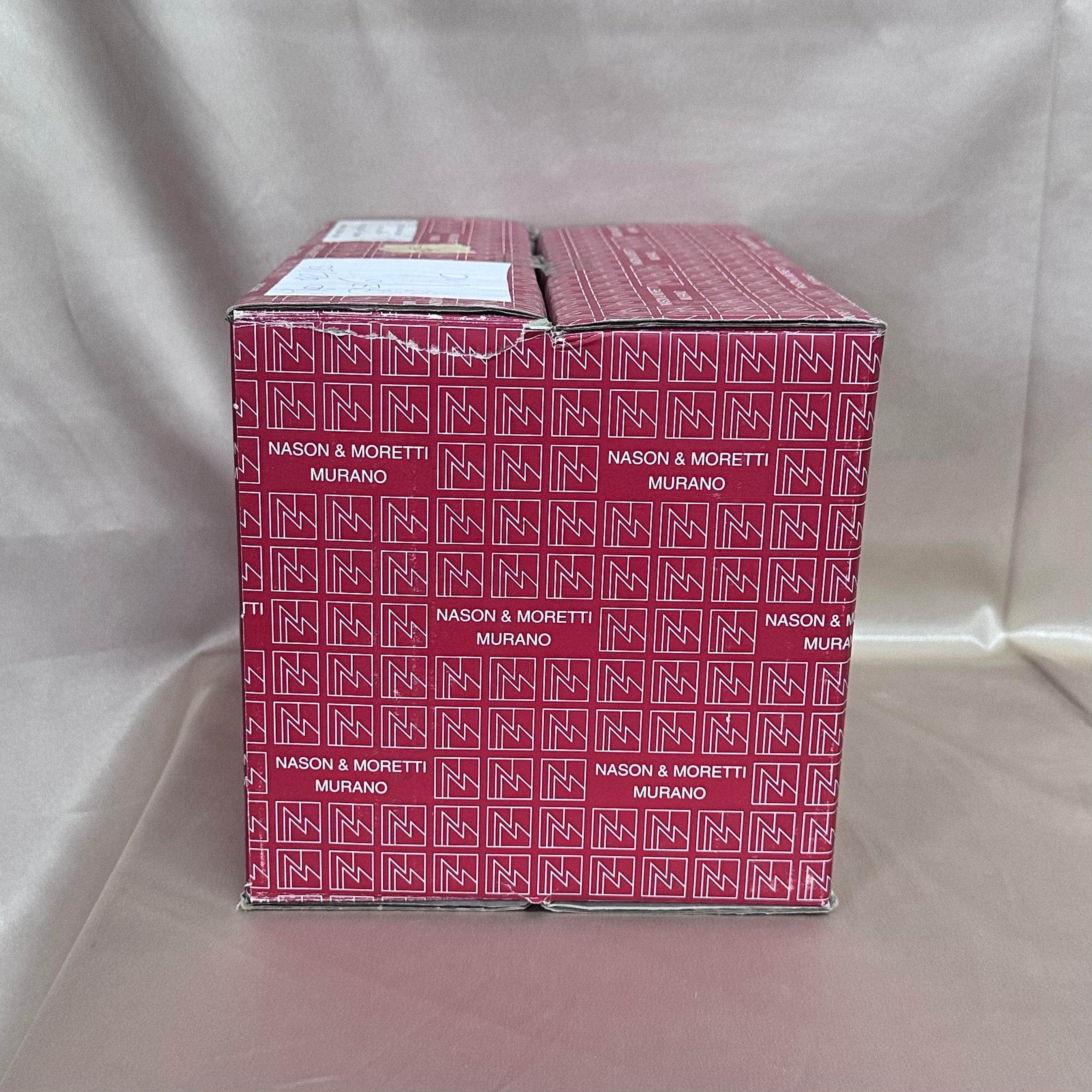 Nasonmoretti Murano Clear & Blue Wine Glass Set of 6