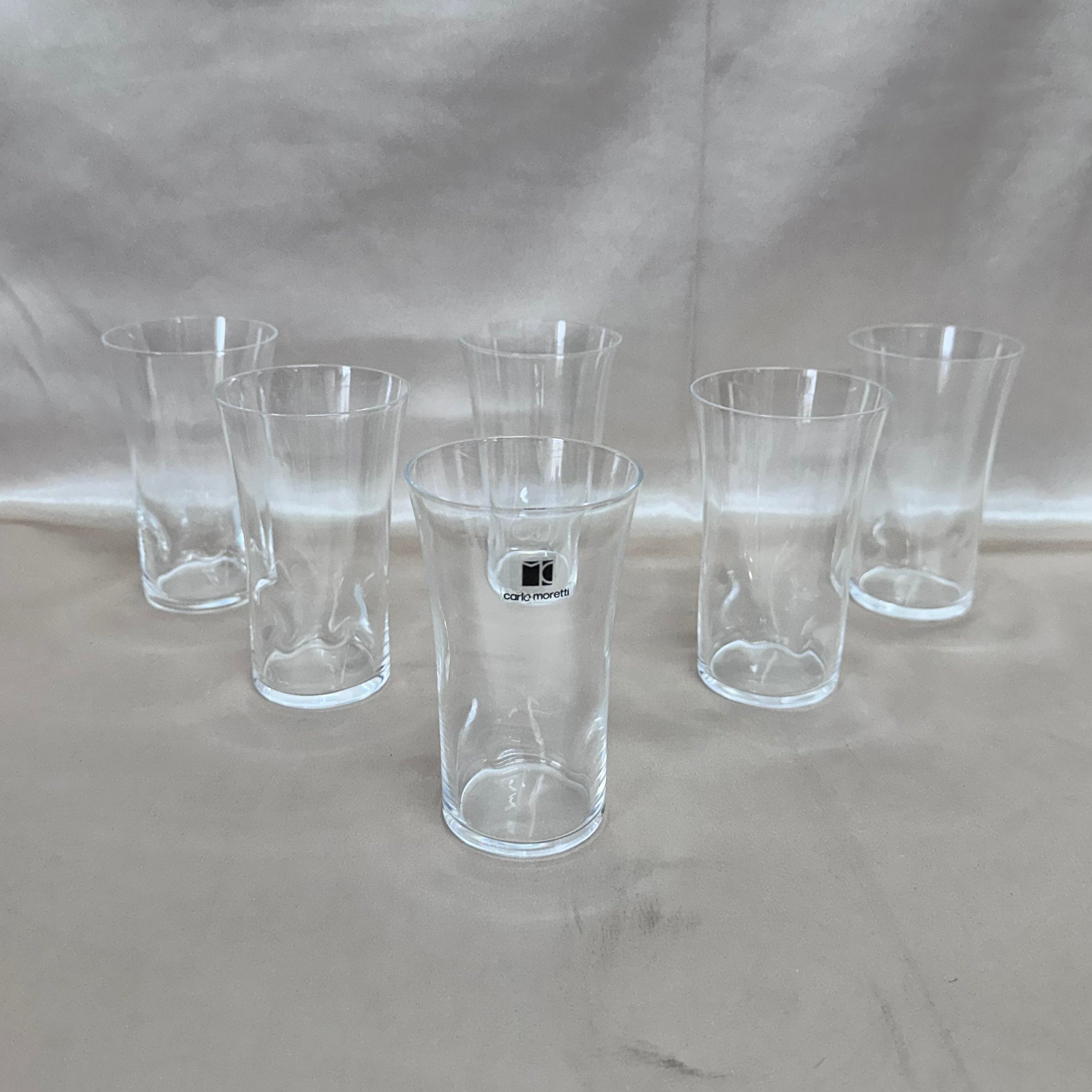 Carlo Moretti Murano Water Glass Set of 6