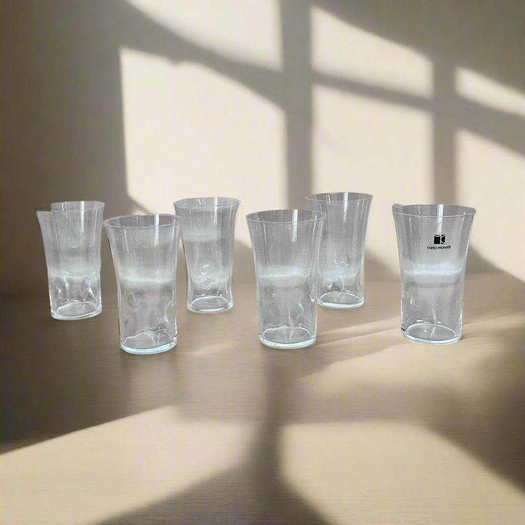 Carlo Moretti Murano Water Glass Set of 6
