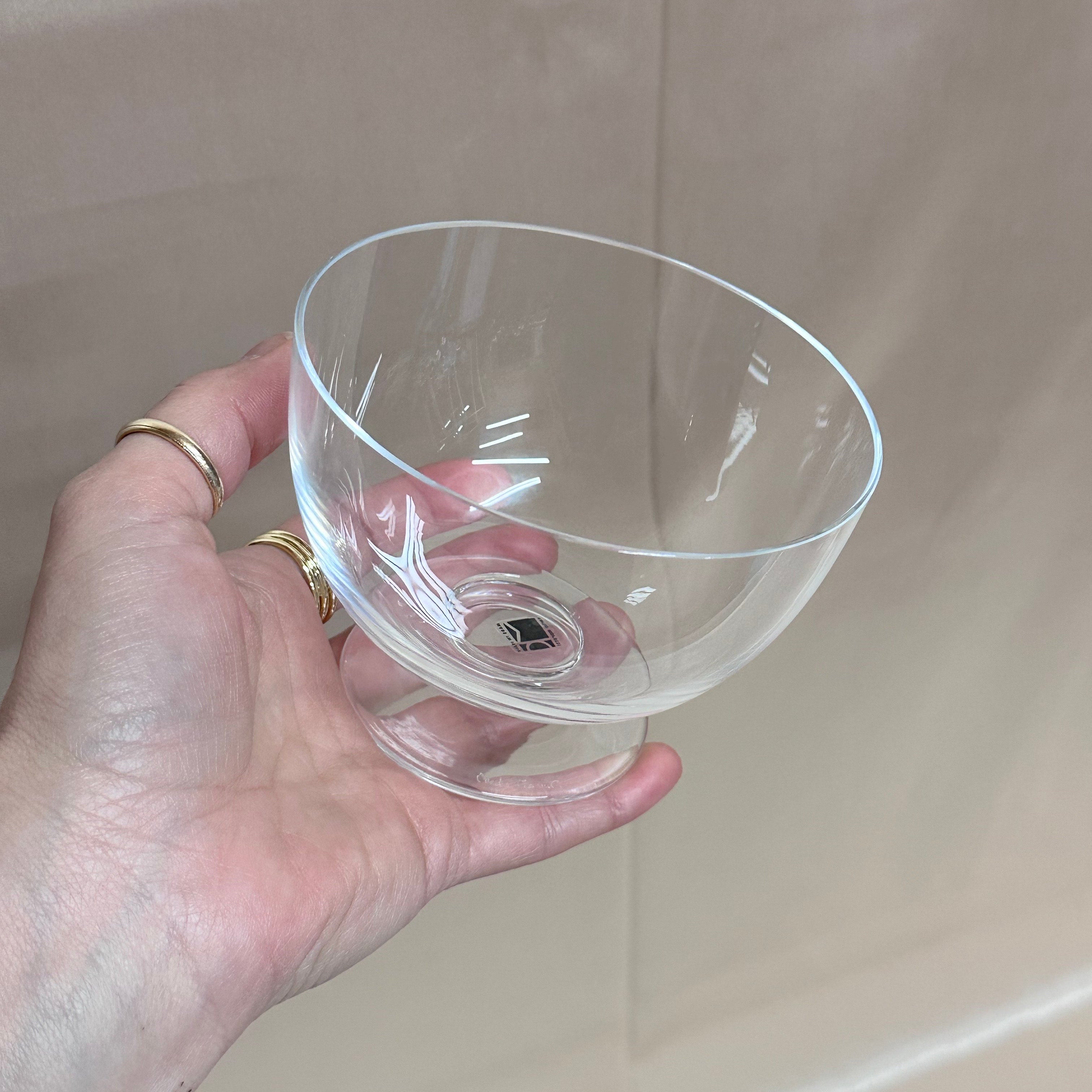 Carlo Moretti Murano Glass Dessert Ice Cream Goblet Set of 6