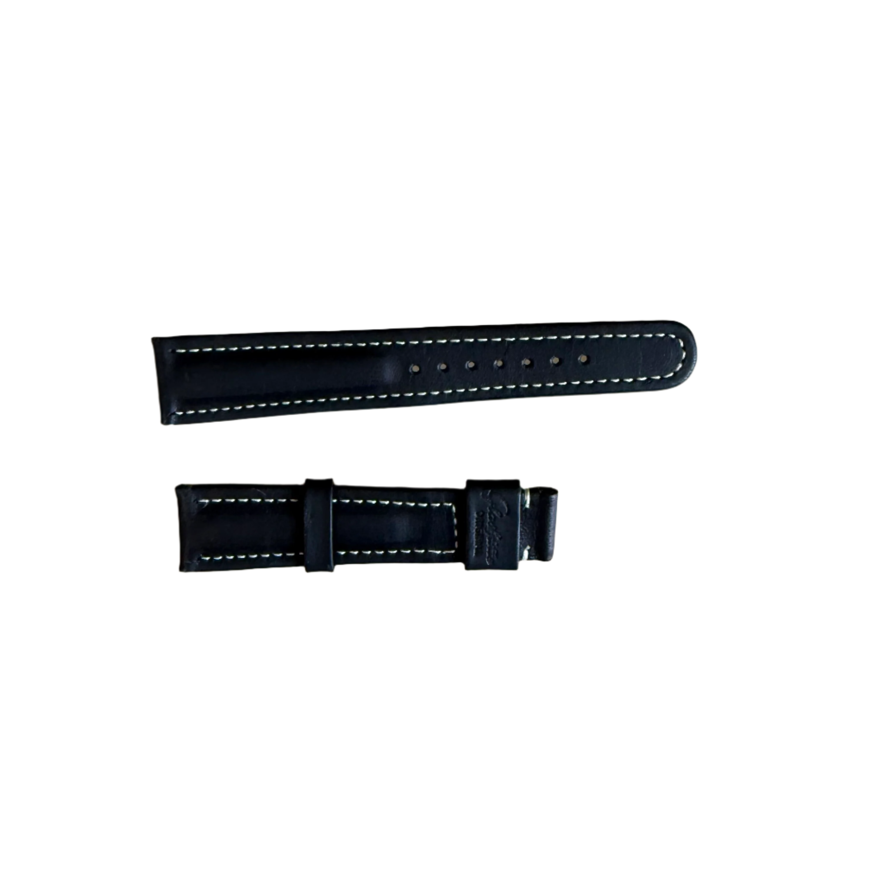 Authentic Glashutte Black Leather Watch Strap Band 19mm GLA0600133