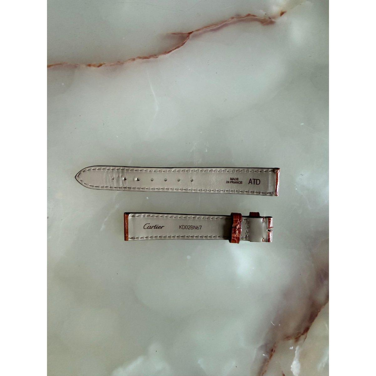 Authentic Cartier Brown Alligator Watch Strap Band 15.80mm KD02BN67