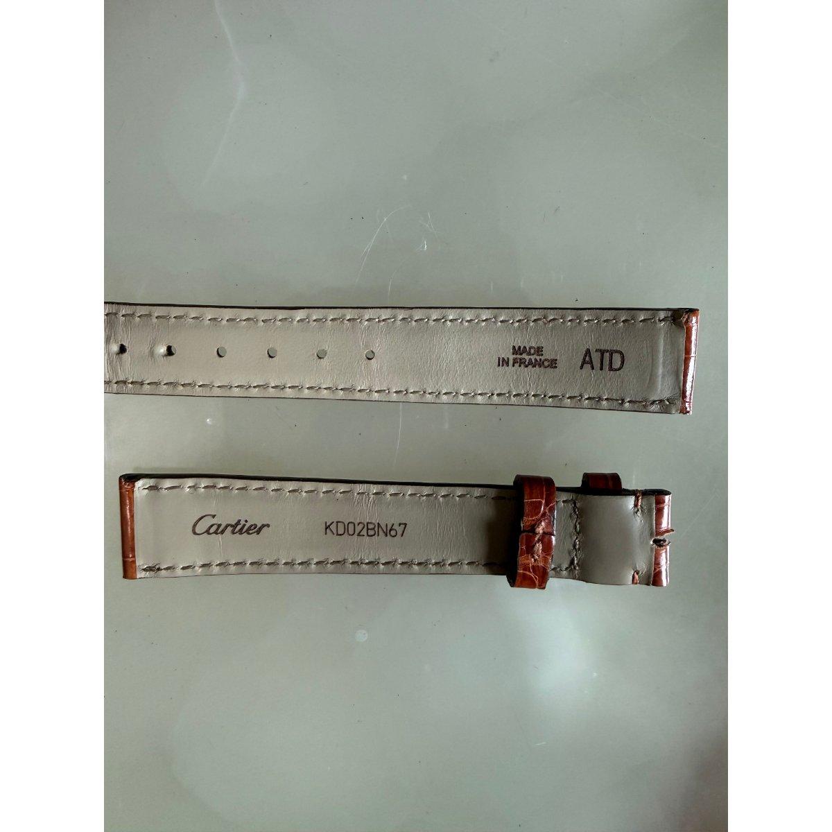 Authentic Cartier Brown Alligator Watch Strap Band 15.80mm KD02BN67