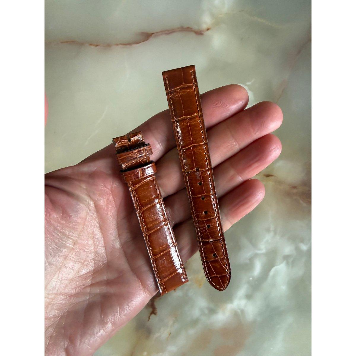 Authentic Cartier Brown Alligator Watch Strap Band 15.80mm KD02BN67