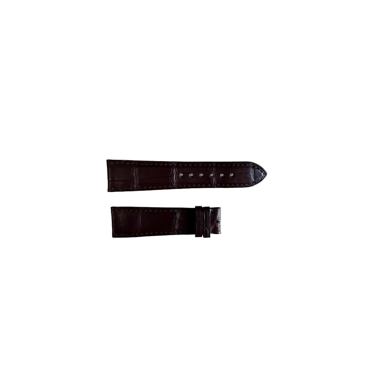 Authentic Cartier Brown Alligator Watch Strap Band 18.5mm KD20QM61