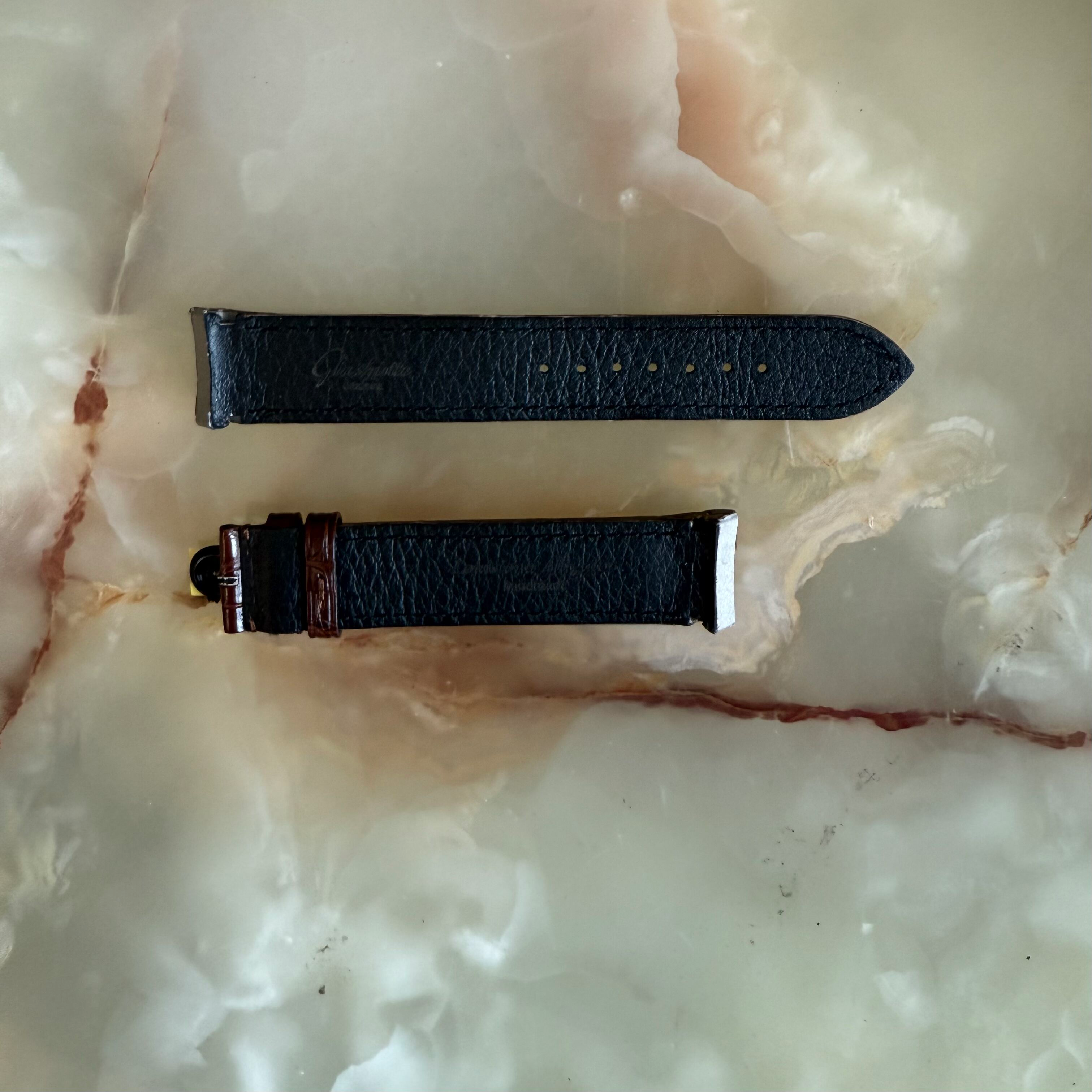 Authentic Glashutte Brown Alligator Watch Strap Band 20mm