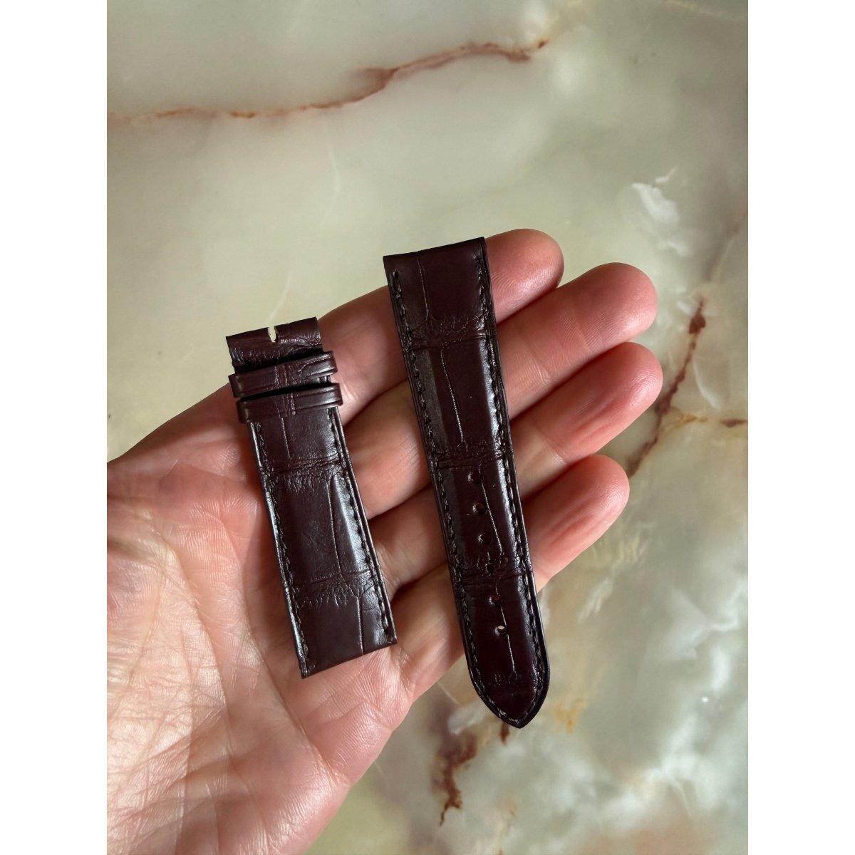 Authentic Cartier Brown Alligator Watch Strap Band 18.5mm KD20QM61