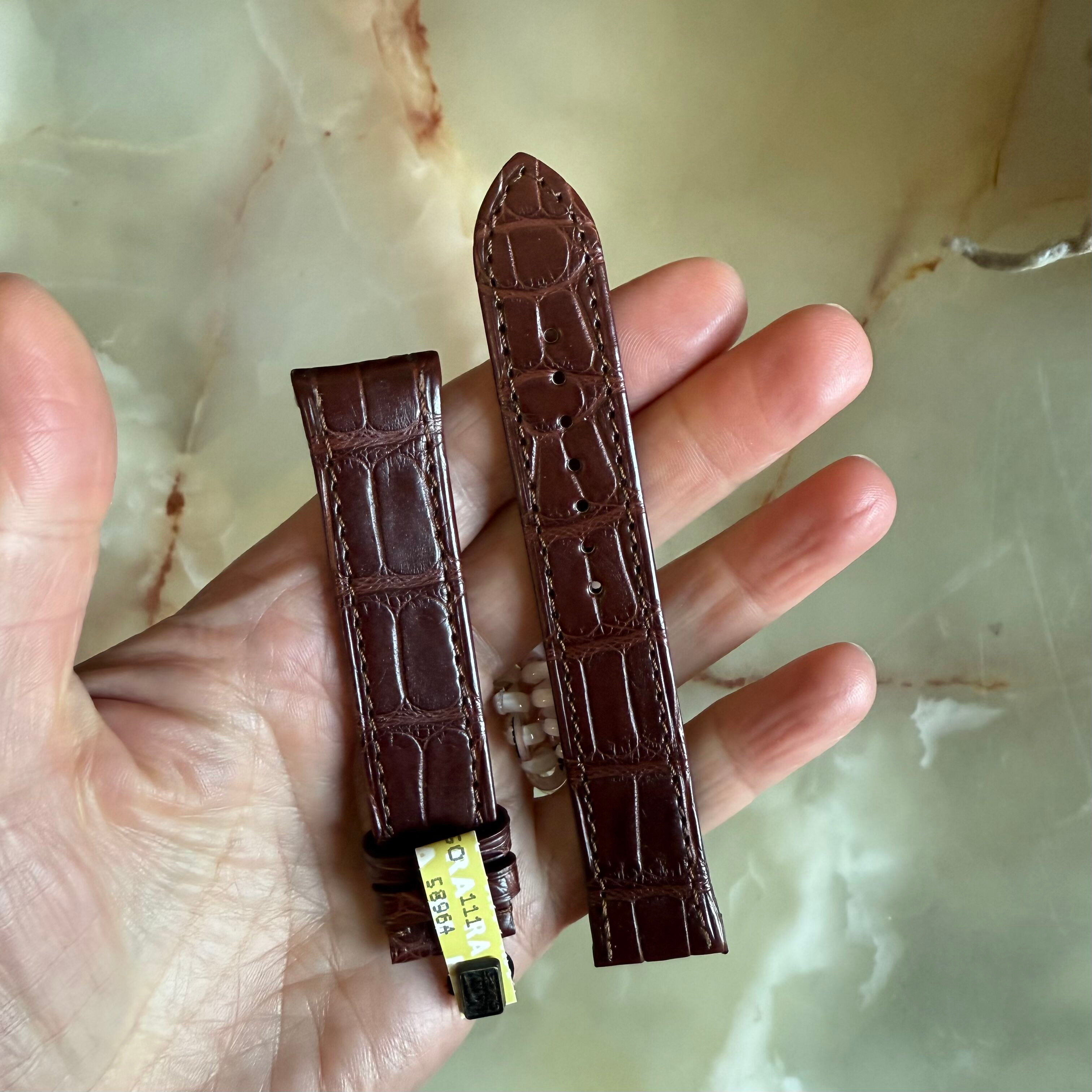 Authentic Glashutte Brown Alligator Watch Strap Band 20mm