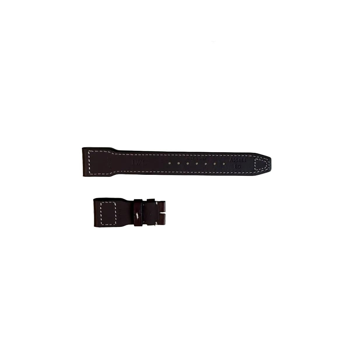 Authentic IWC Brown Leather Watch Band Strap for Big Pilot Watch 22mm
