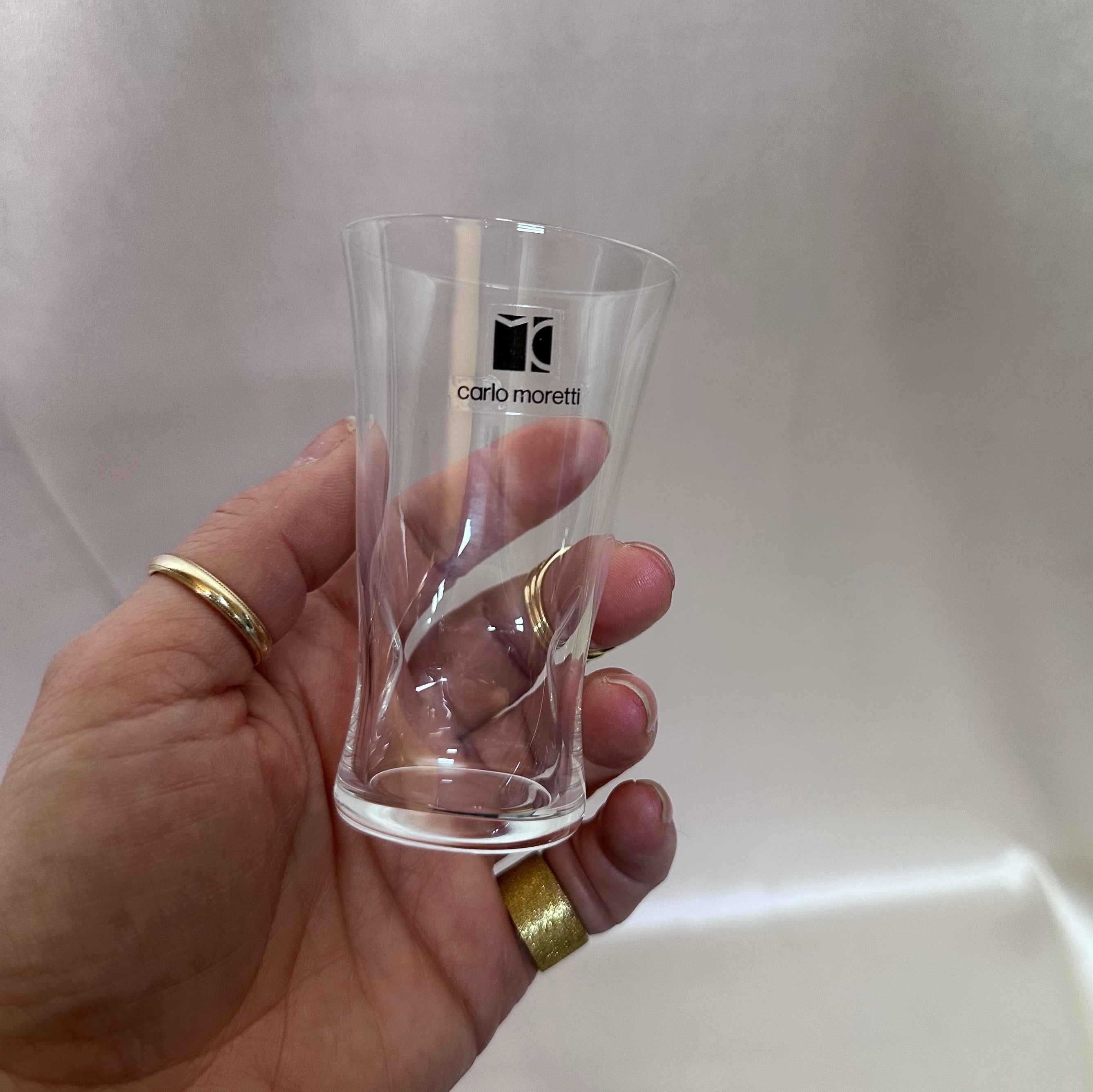 Carlo Moretti Murano Shot Clear Glass Set of 6