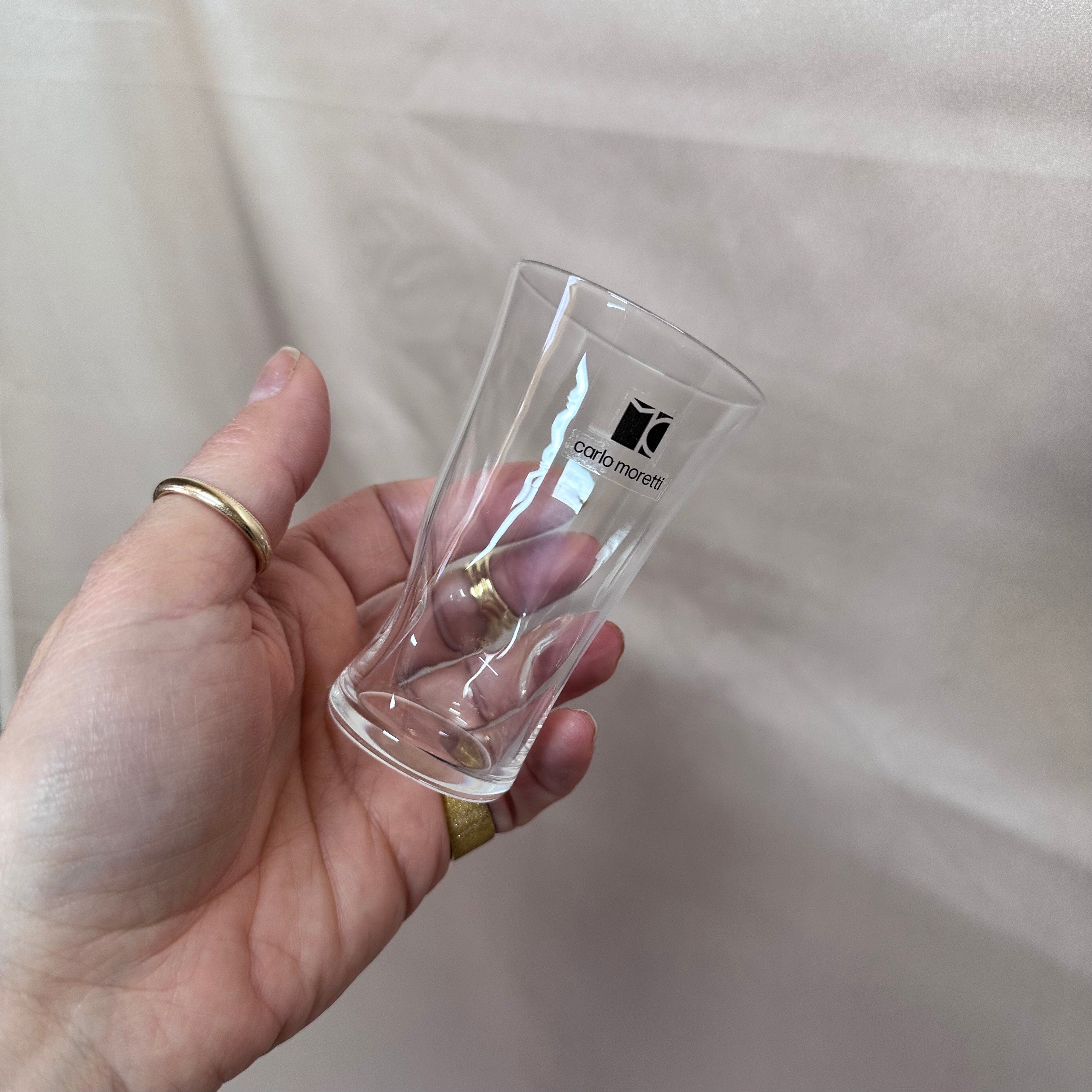 Carlo Moretti Murano Shot Clear Glass Set of 6