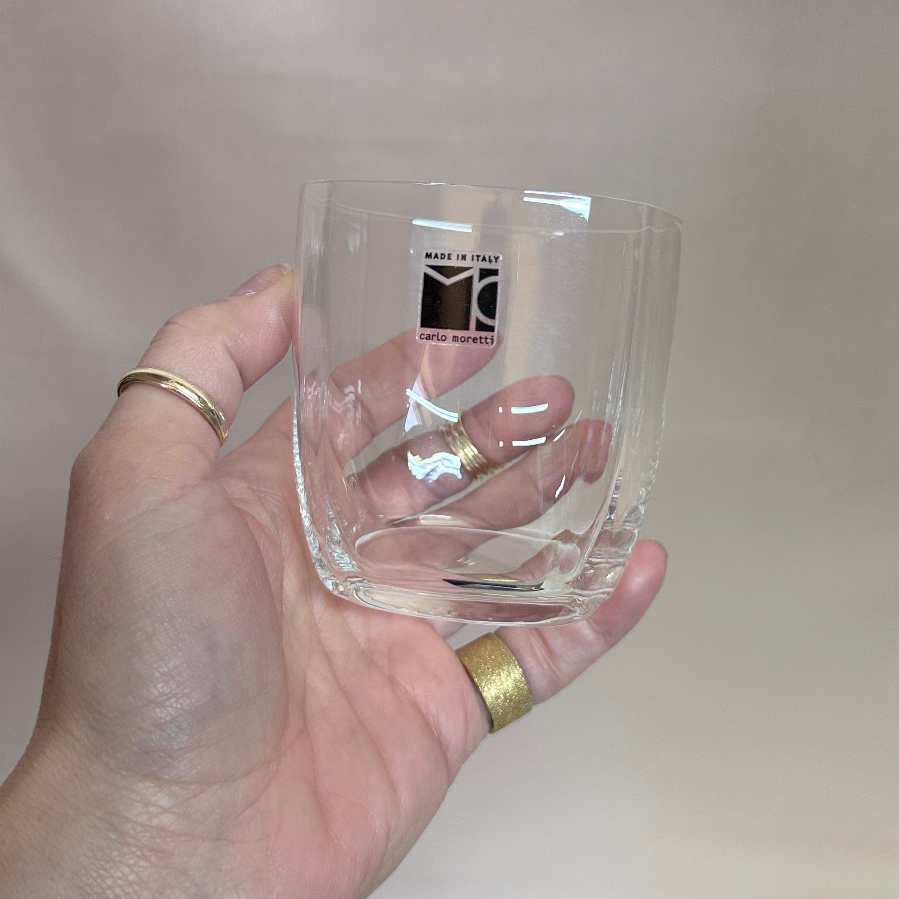 Carlo Moretti Murano Clear Tumbler Set of 4
