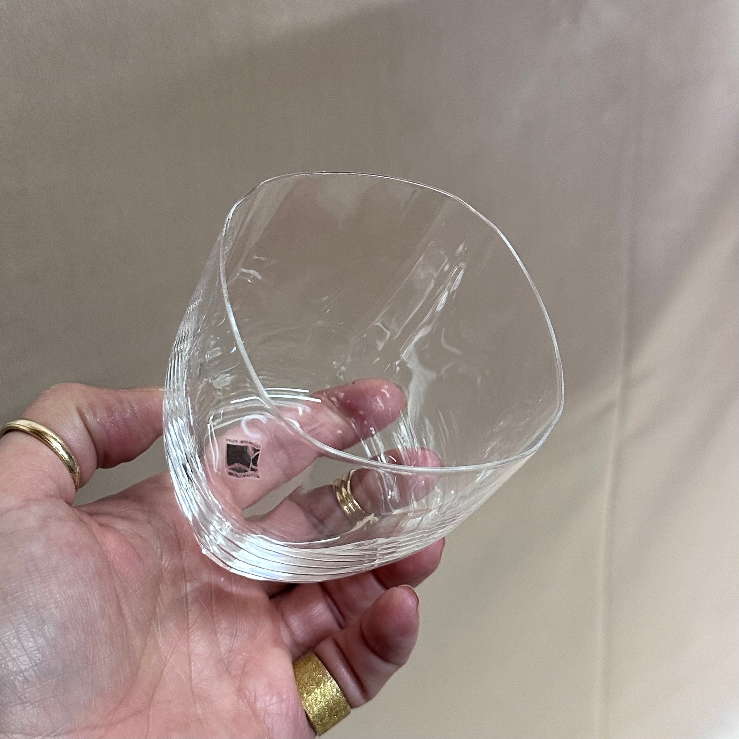 Carlo Moretti Murano Clear Tumbler Set of 4