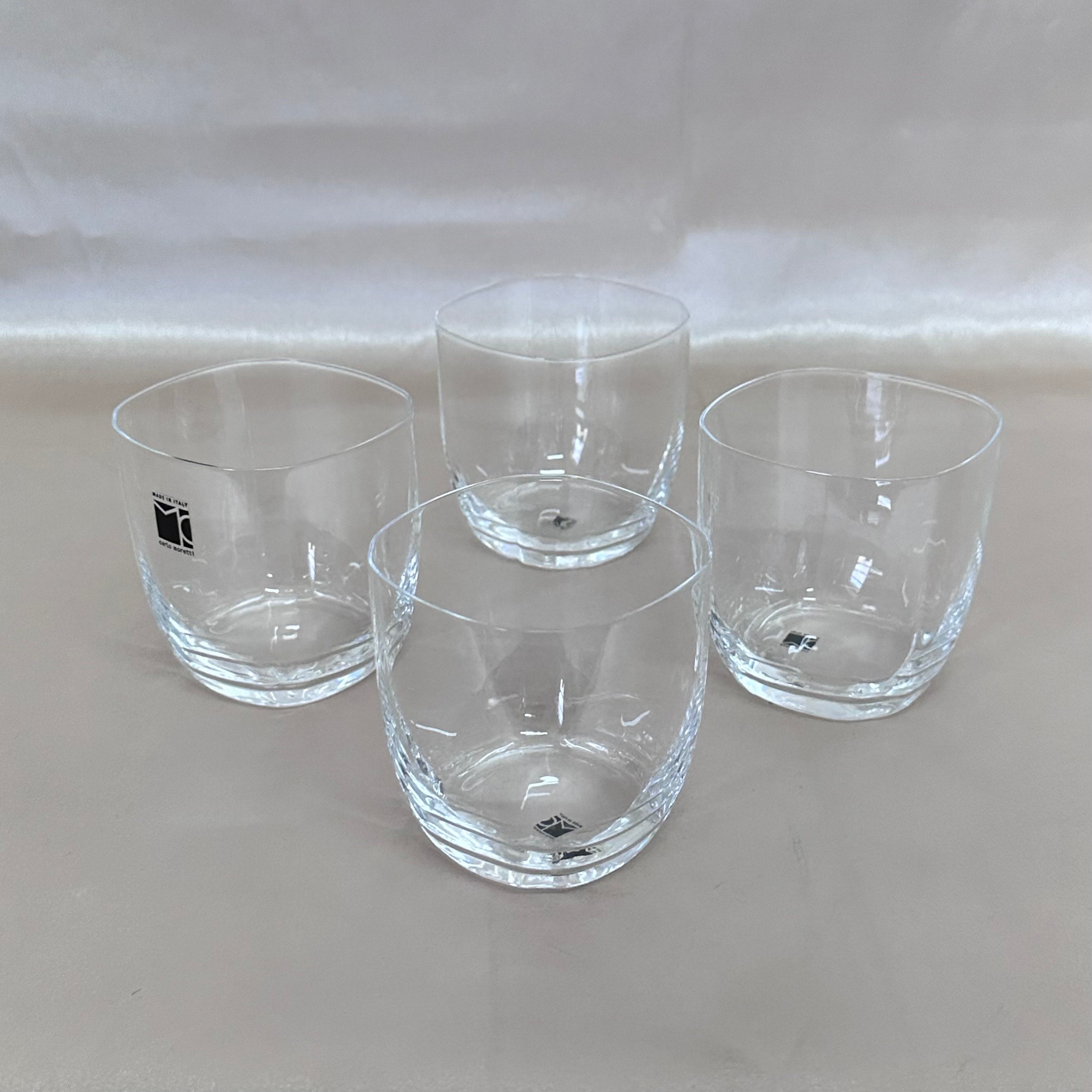 Carlo Moretti Murano Clear Tumbler Set of 4