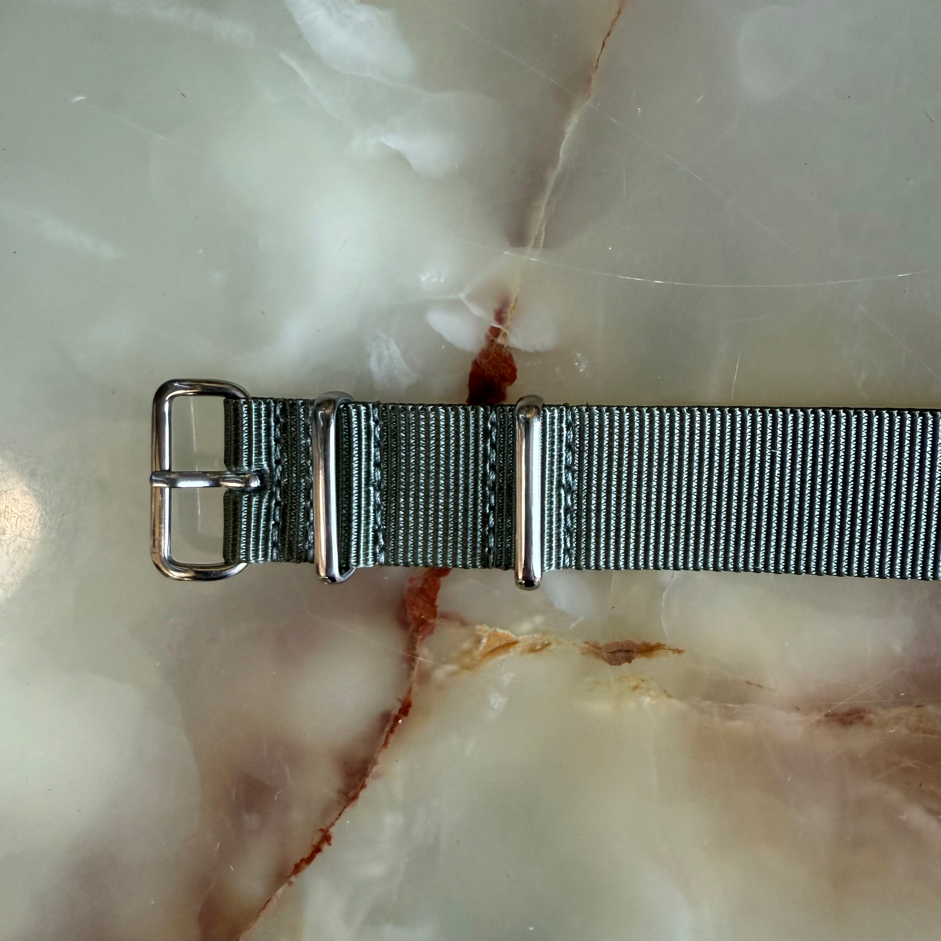 Authentic Frederique Constant Green Texture Watch Strap Band 20mm with Buckle