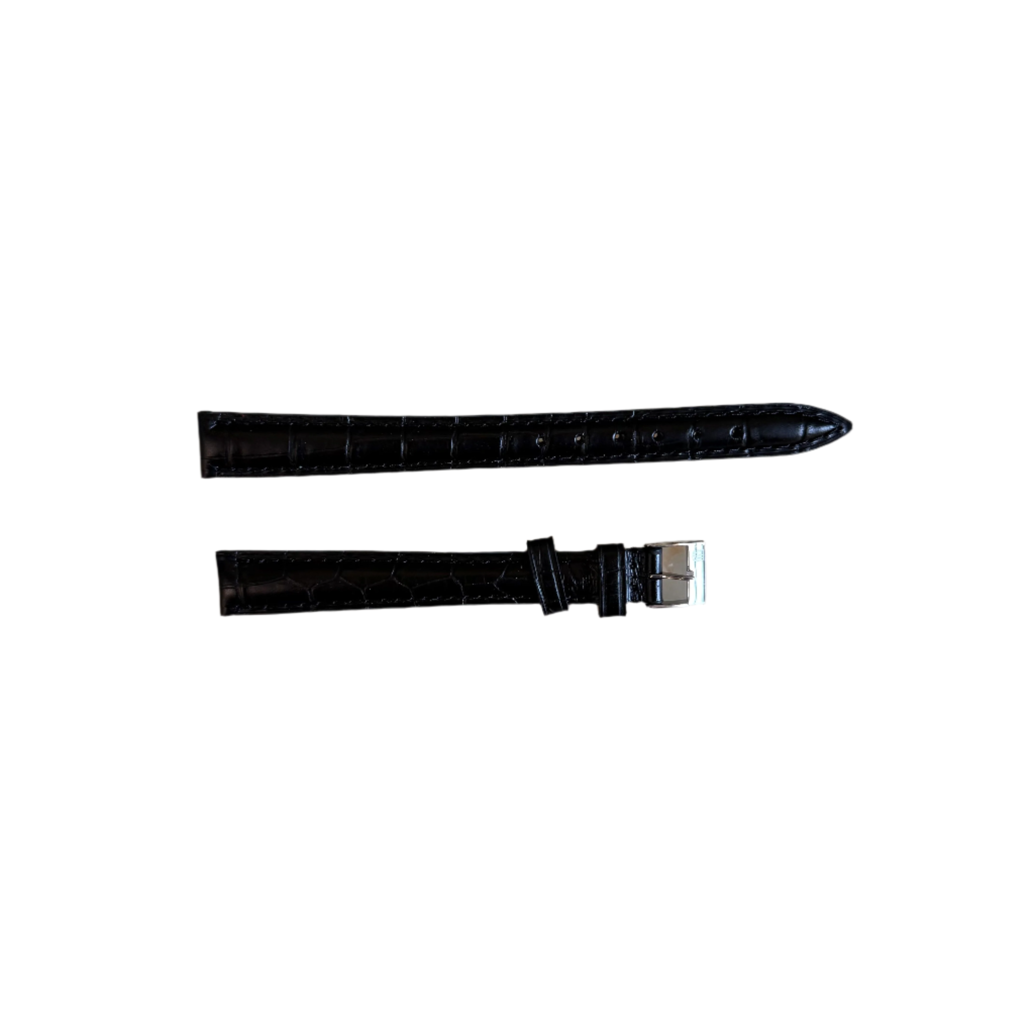 Authentic Frederique Constant Black Crocodile Watch Strap Band 14mm with Buckle
